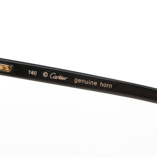 Cartier CT 4189706 White Mix Black Buffalo Sunglasses In Gold Gradient Grey - DesignerGu