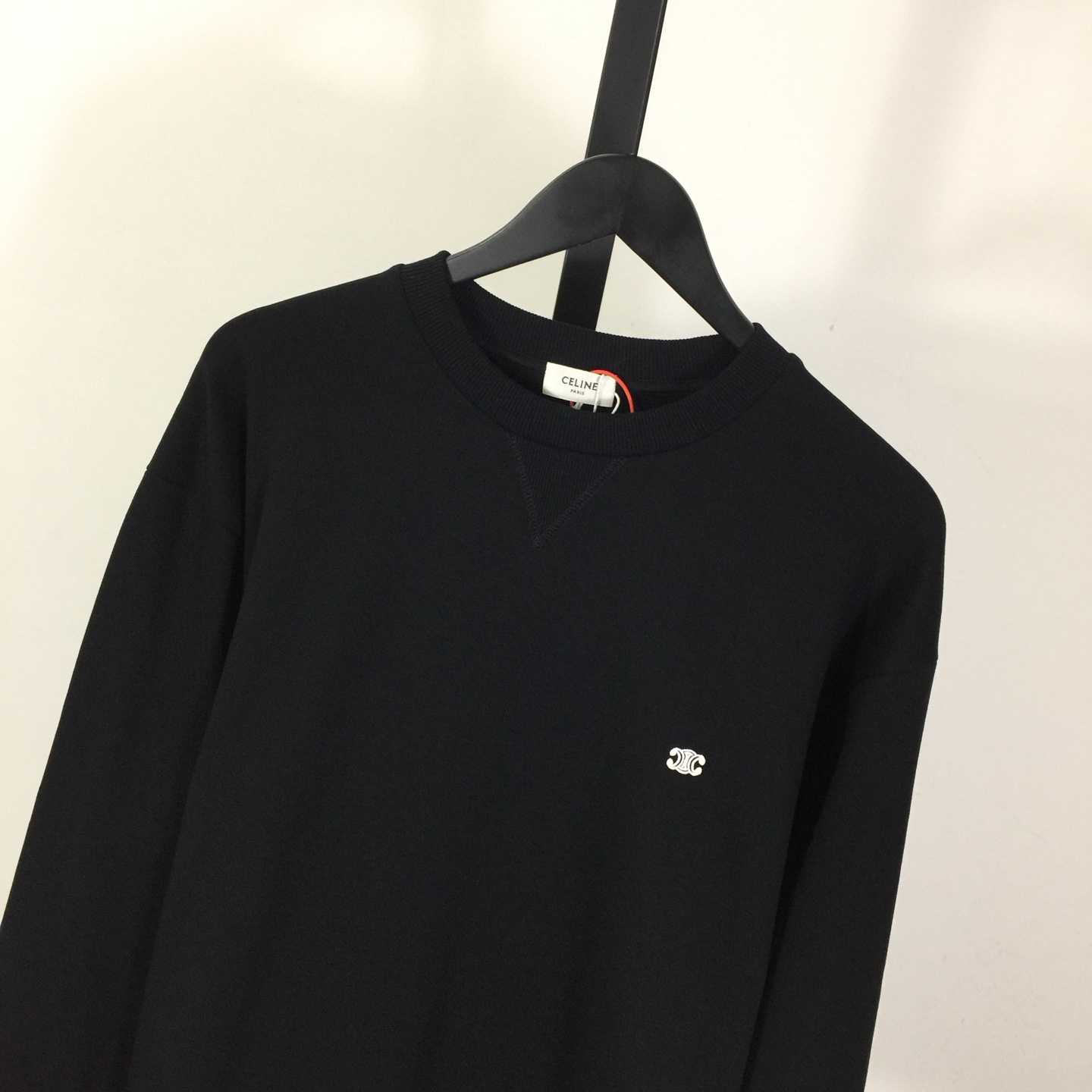 Celine Triomphe Loose Sweatshirt In Cotton Fleece - DesignerGu