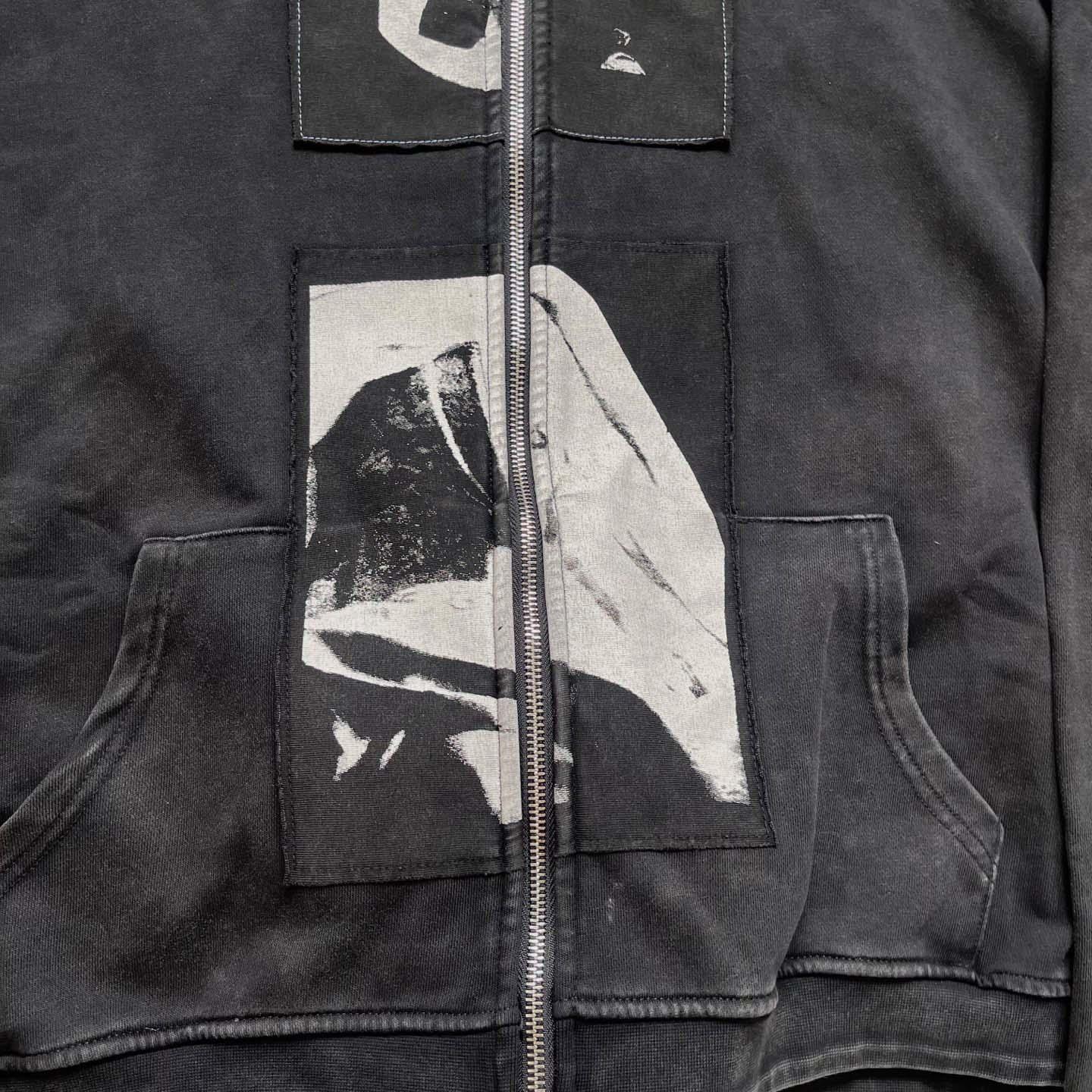 Enfants Riches Déprimés  Madonne Assemblage Zip Up Hoodie 'Faded Black' - DesignerGu