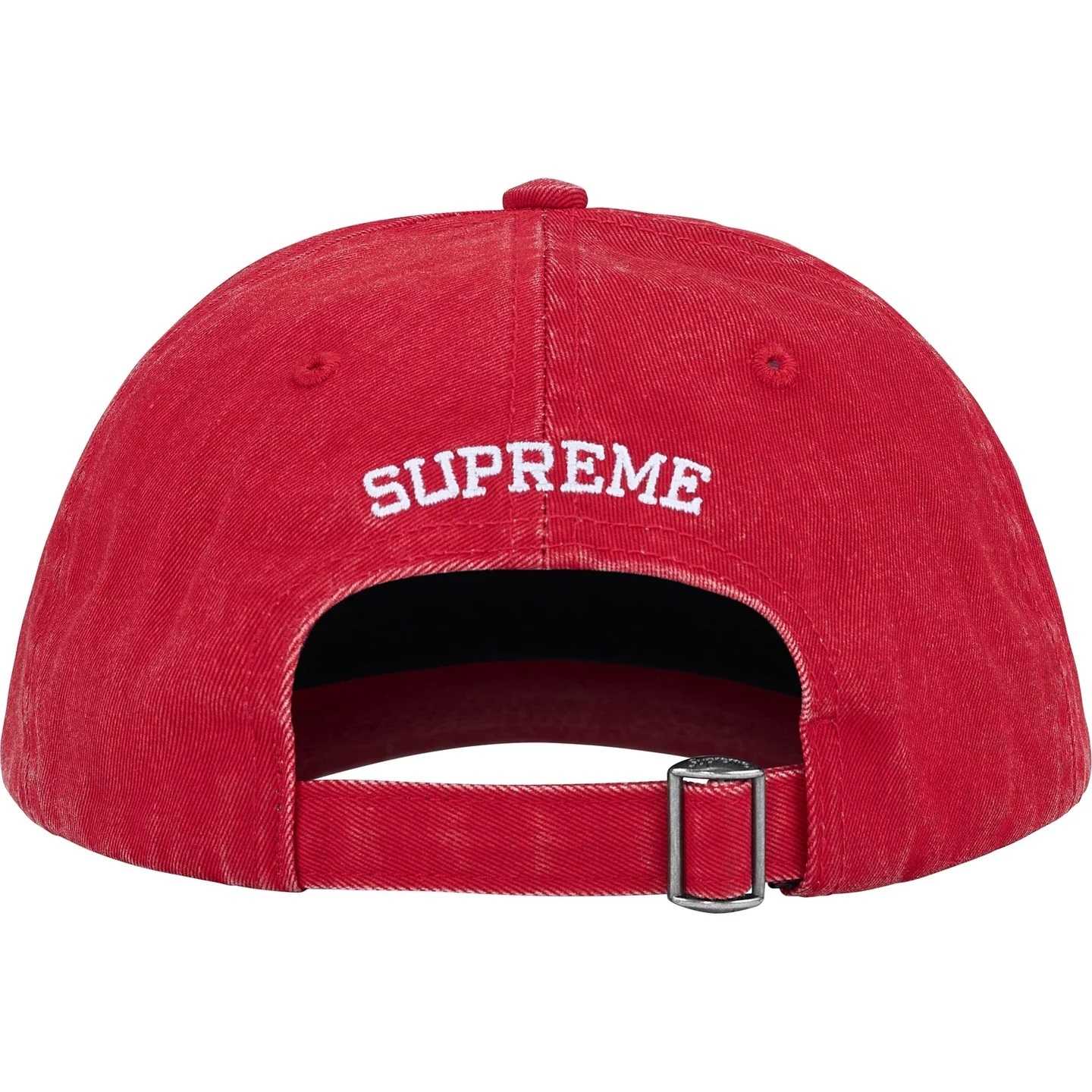 Supreme License Plate 6-Panel 'Red' - DesignerGu