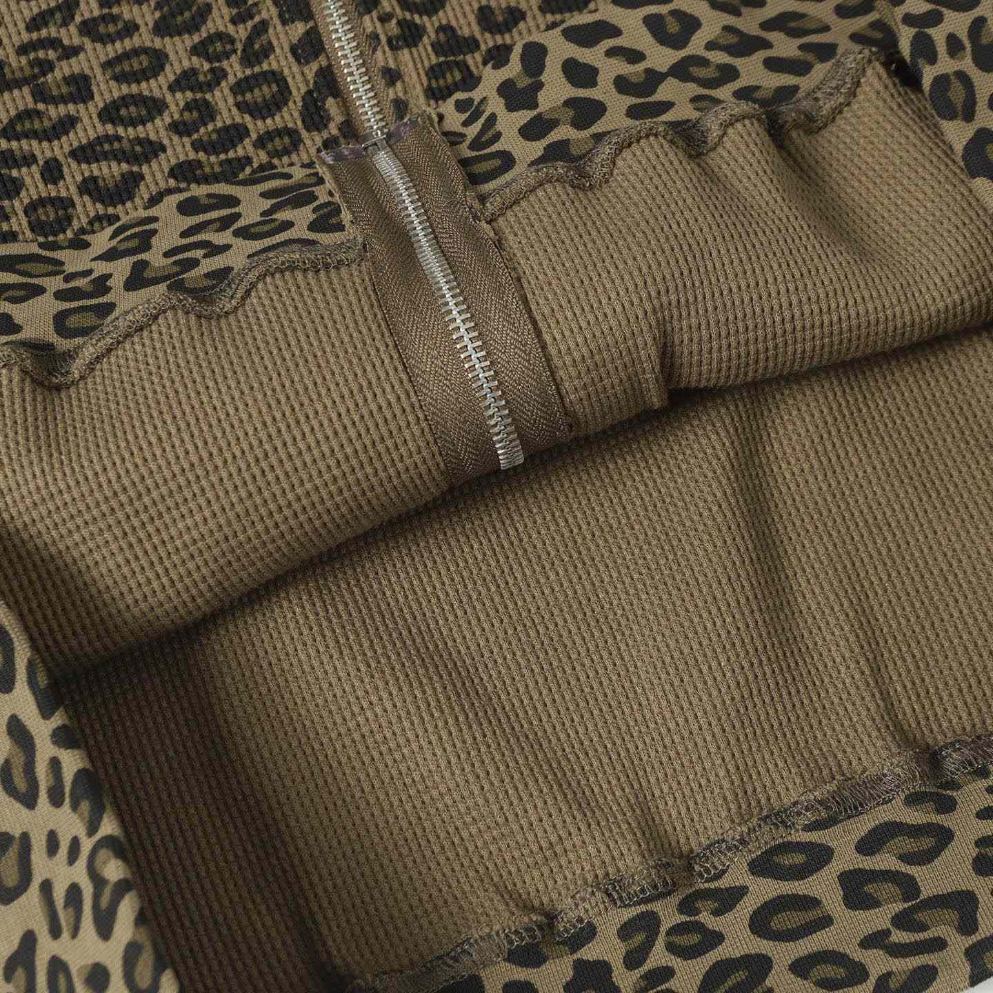 Supreme  Hooded Zip Up Thermal 'Leopard' - DesignerGu