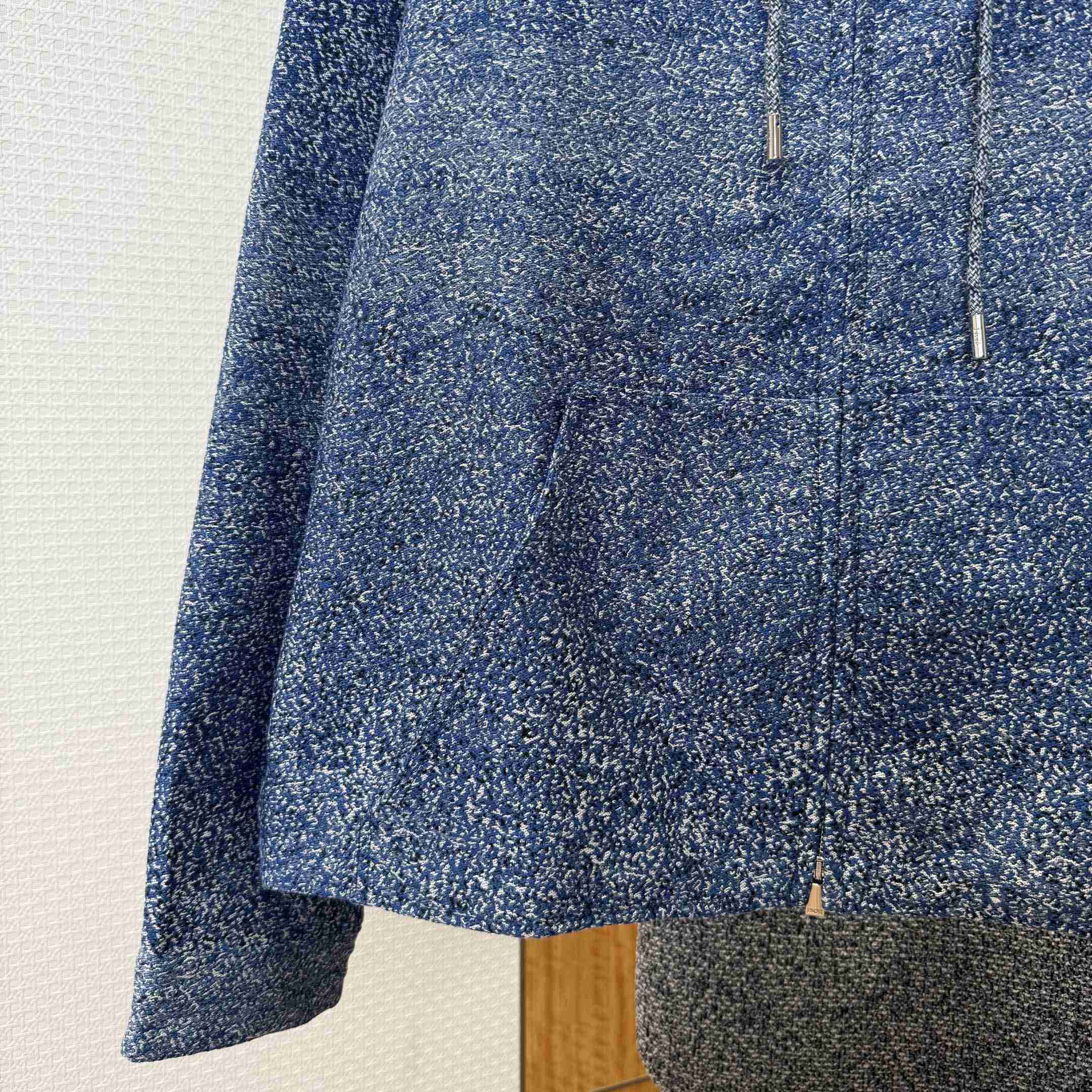 Dior Blouson Jacket with Hood and Christian Dior Paris Tag Blue - DesignerGu