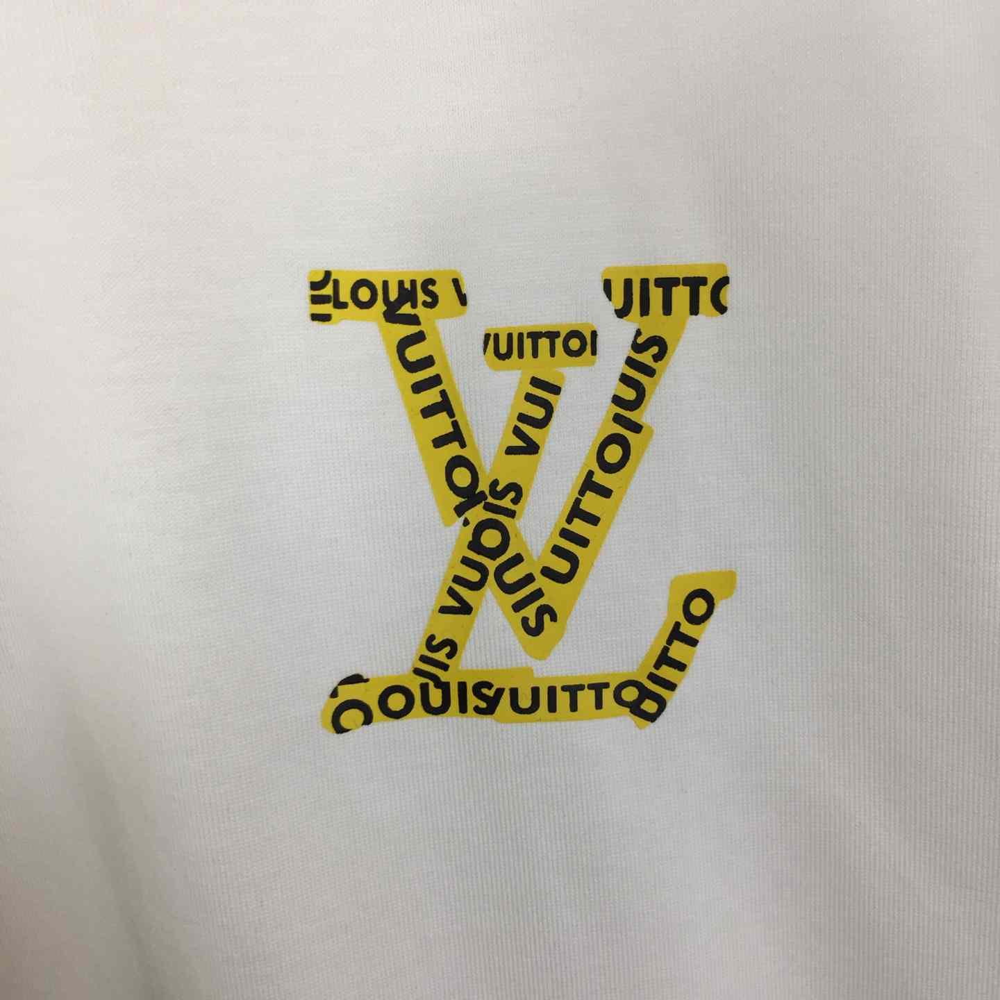 Louis Vuitton Logo Cotton T-Shirt  - DesignerGu