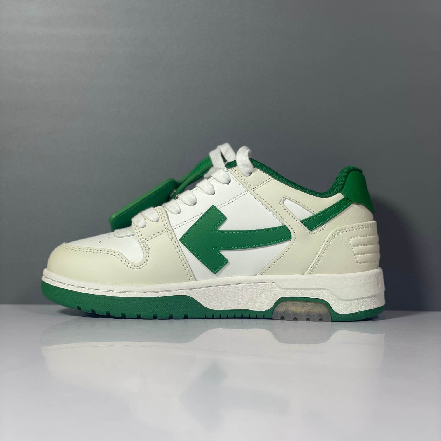 Off-White Out Of Office Low 'White Green' - DesignerGu