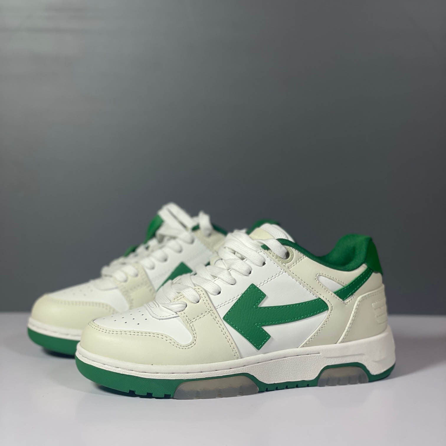 Off-White Out Of Office Low 'White Green' - DesignerGu