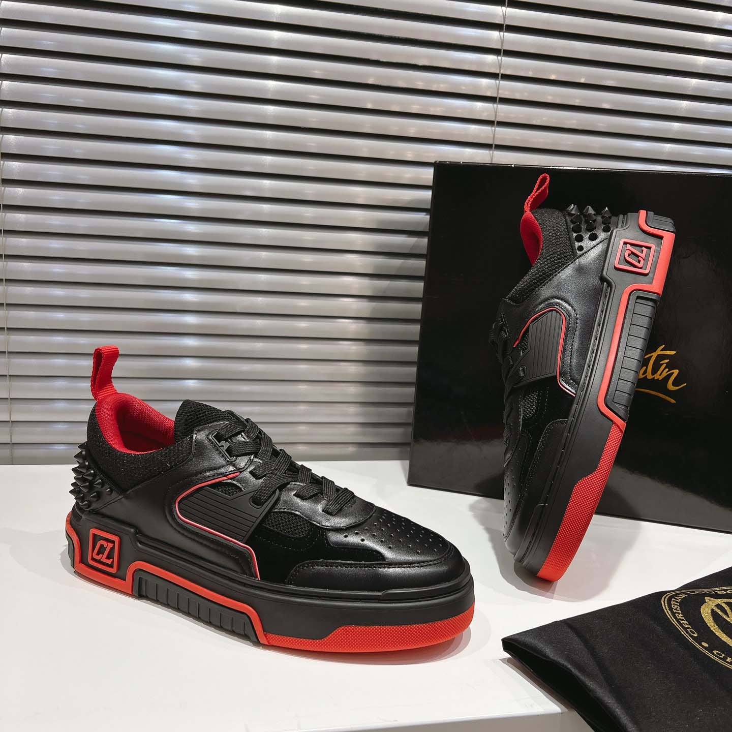 Christian Louboutin Astroloubi Leather Sneakers - DesignerGu