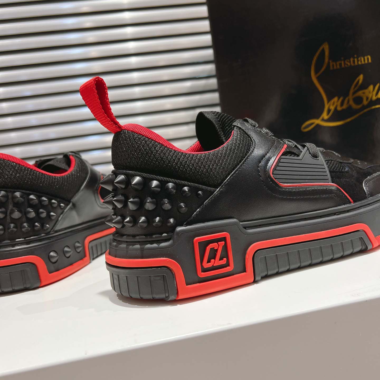 Christian Louboutin Astroloubi Leather Sneakers - DesignerGu