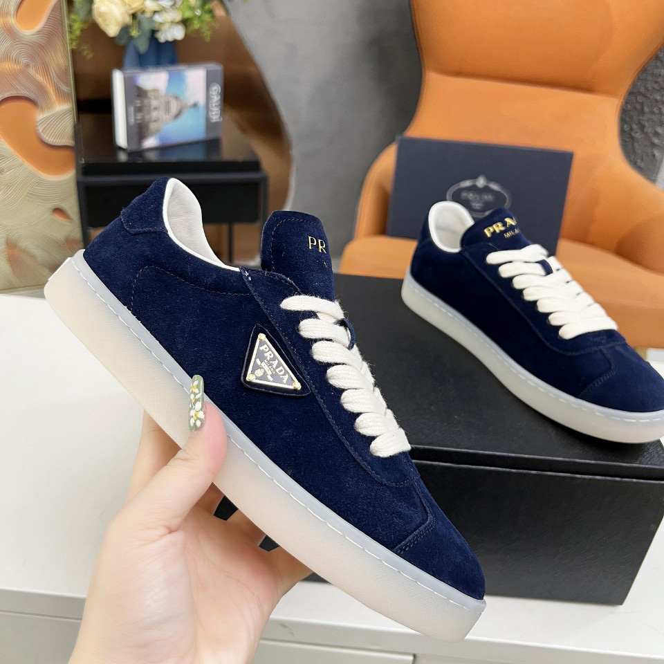 Prada Lane Suede Sneakers - DesignerGu