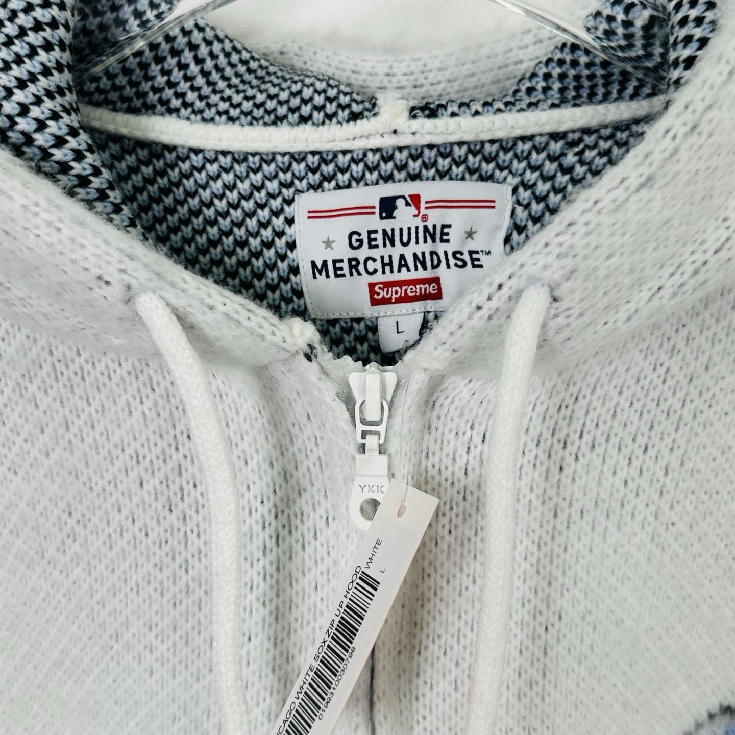 Supreme x Chicago White Sox Zip Up Hooded Sweater 'White' - DesignerGu