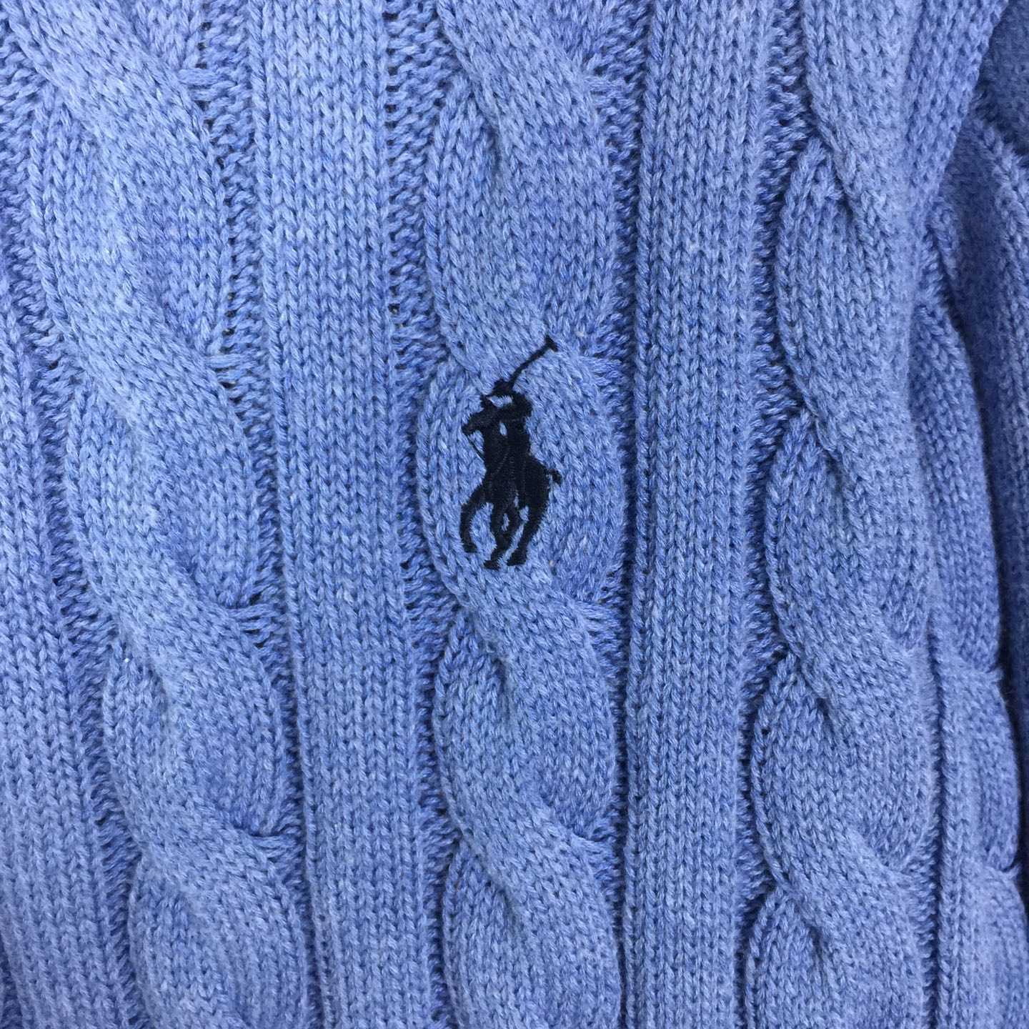 Polo Ralph Cable-Knit Cotton Quarter-Zip Jumper - DesignerGu