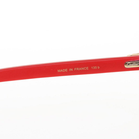 Cartier CT 4189706 Big Diamond Red Wood Sunglasses In Gold Gradient Grey - DesignerGu