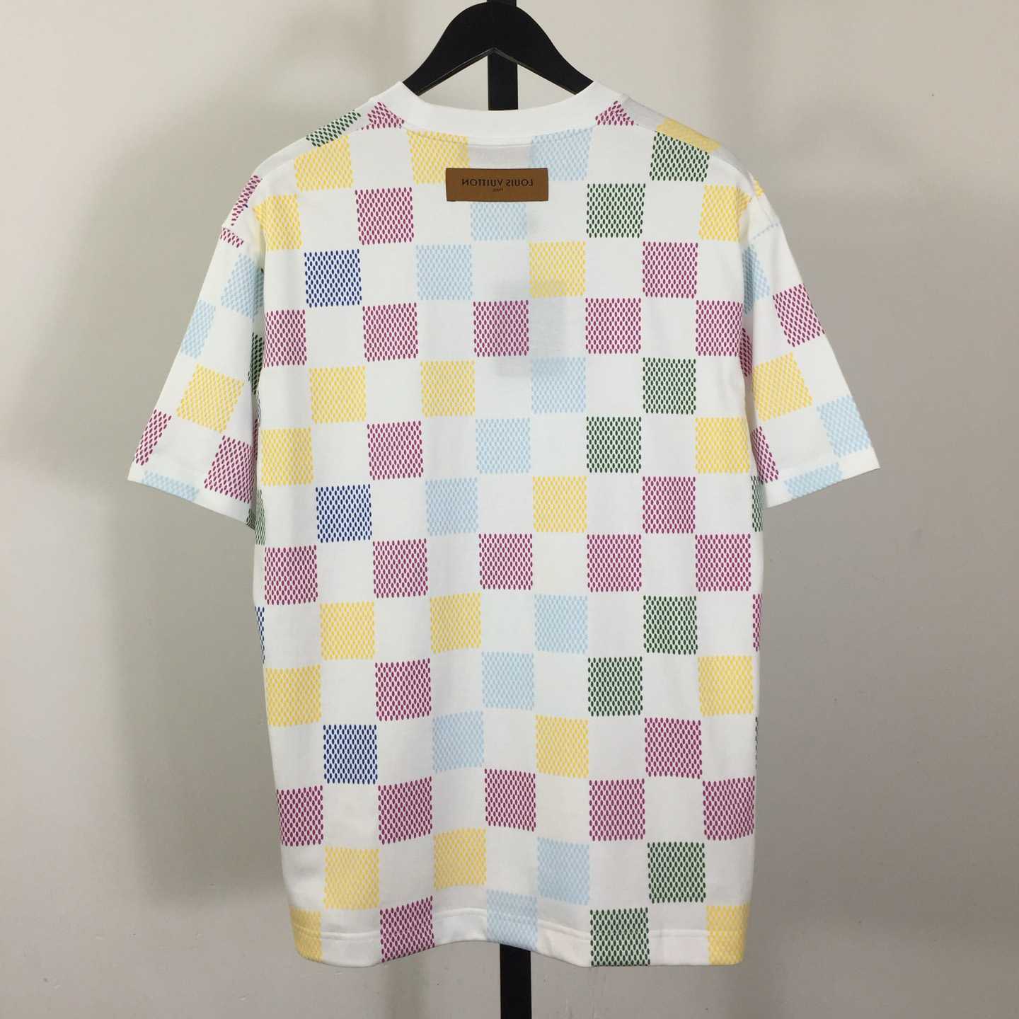 Louis Vuitton Damier Jacquard Short-sleeved Crewneck T-shirt - DesignerGu