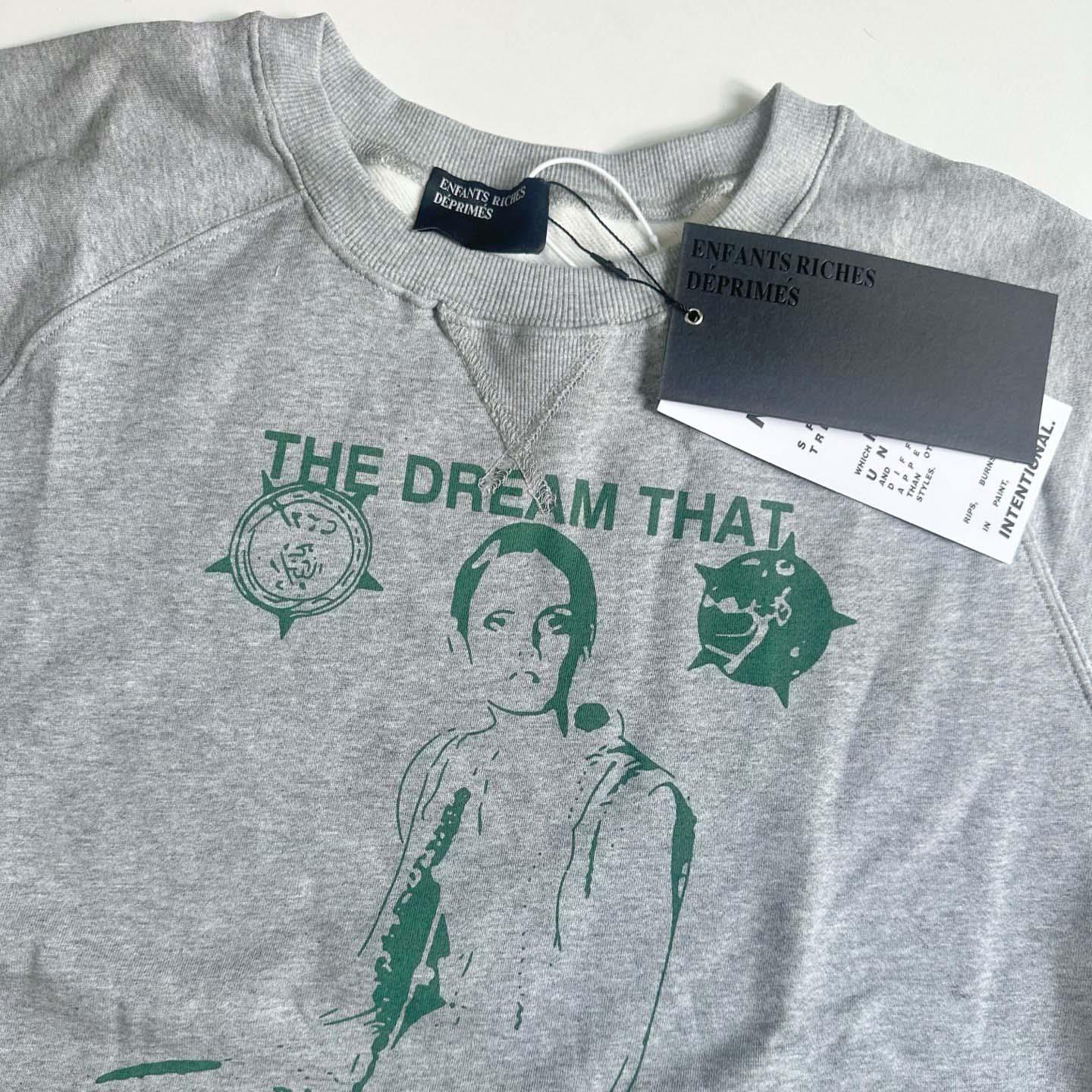 Enfants Riches Déprimés  The Dream That Won't Go Away Raglan Sweatshirt 'Heather Grey' - DesignerGu
