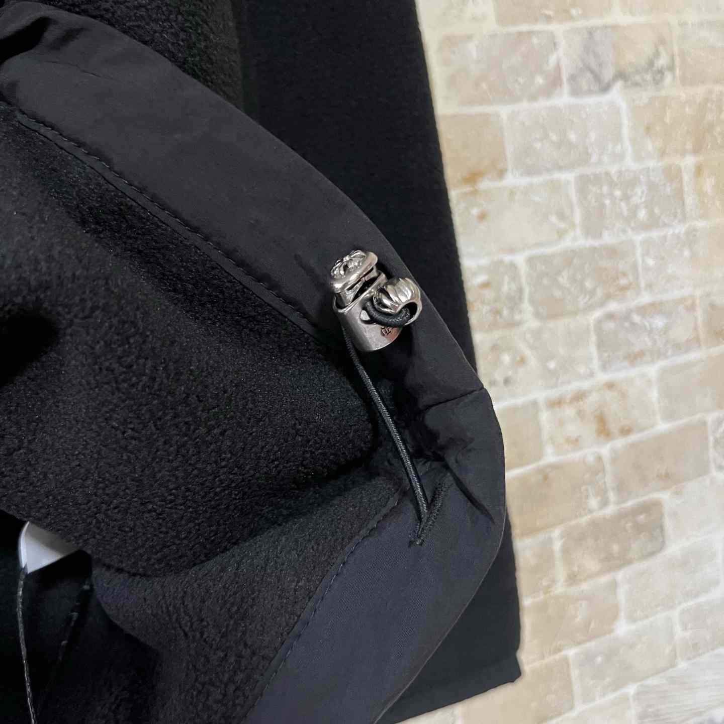 Chrome Hearts Horseshoe Embroidered Silver Button Polar Fleece Hoodie - DesignerGu