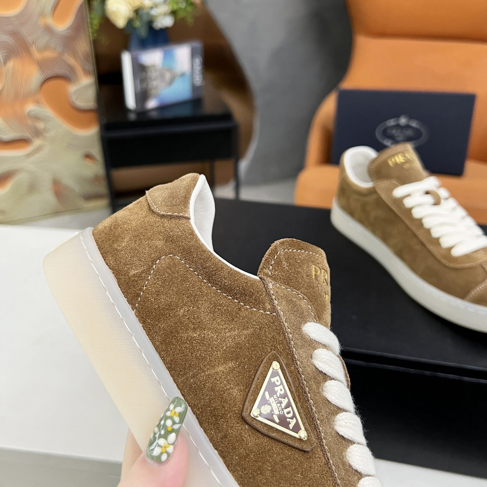 Prada Lane Suede Sneakers - DesignerGu