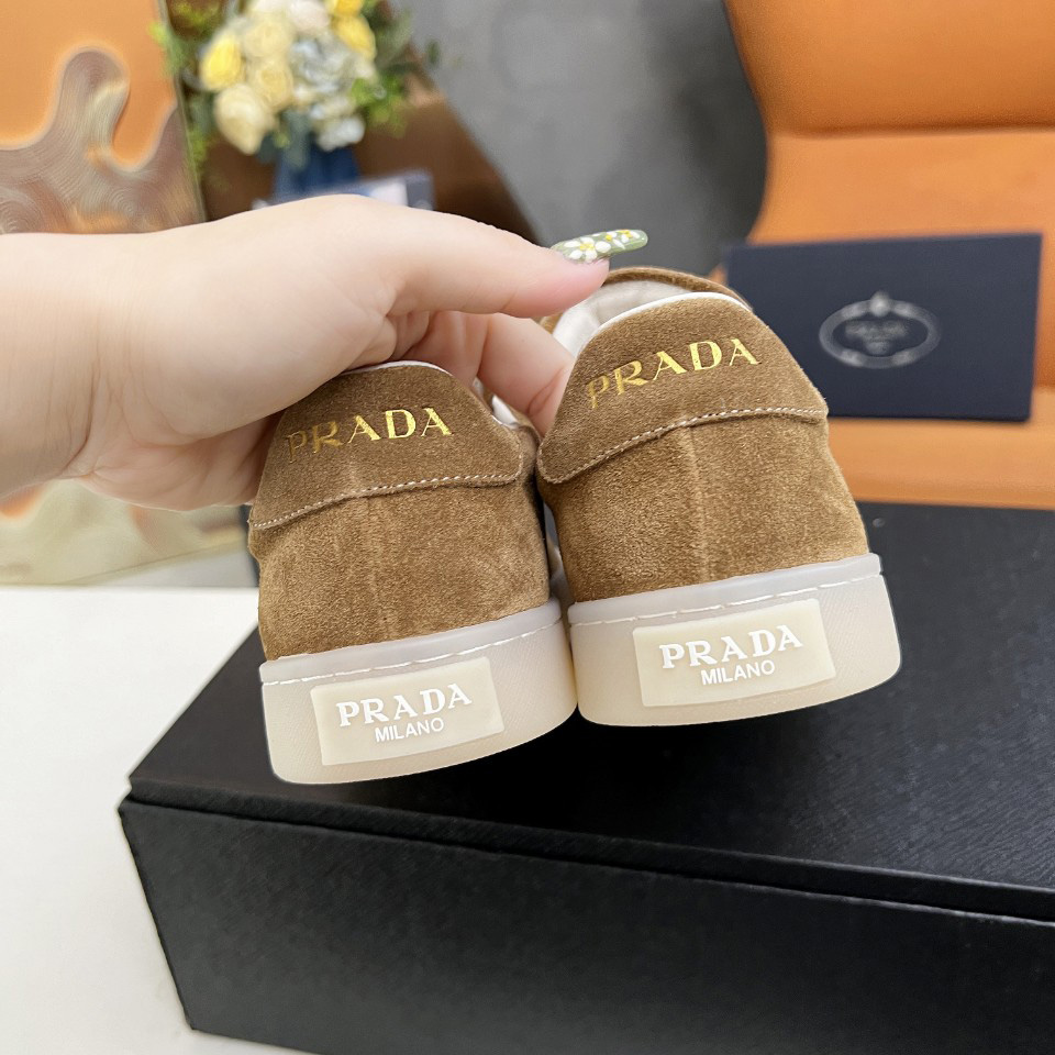 Prada Lane Suede Sneakers - DesignerGu