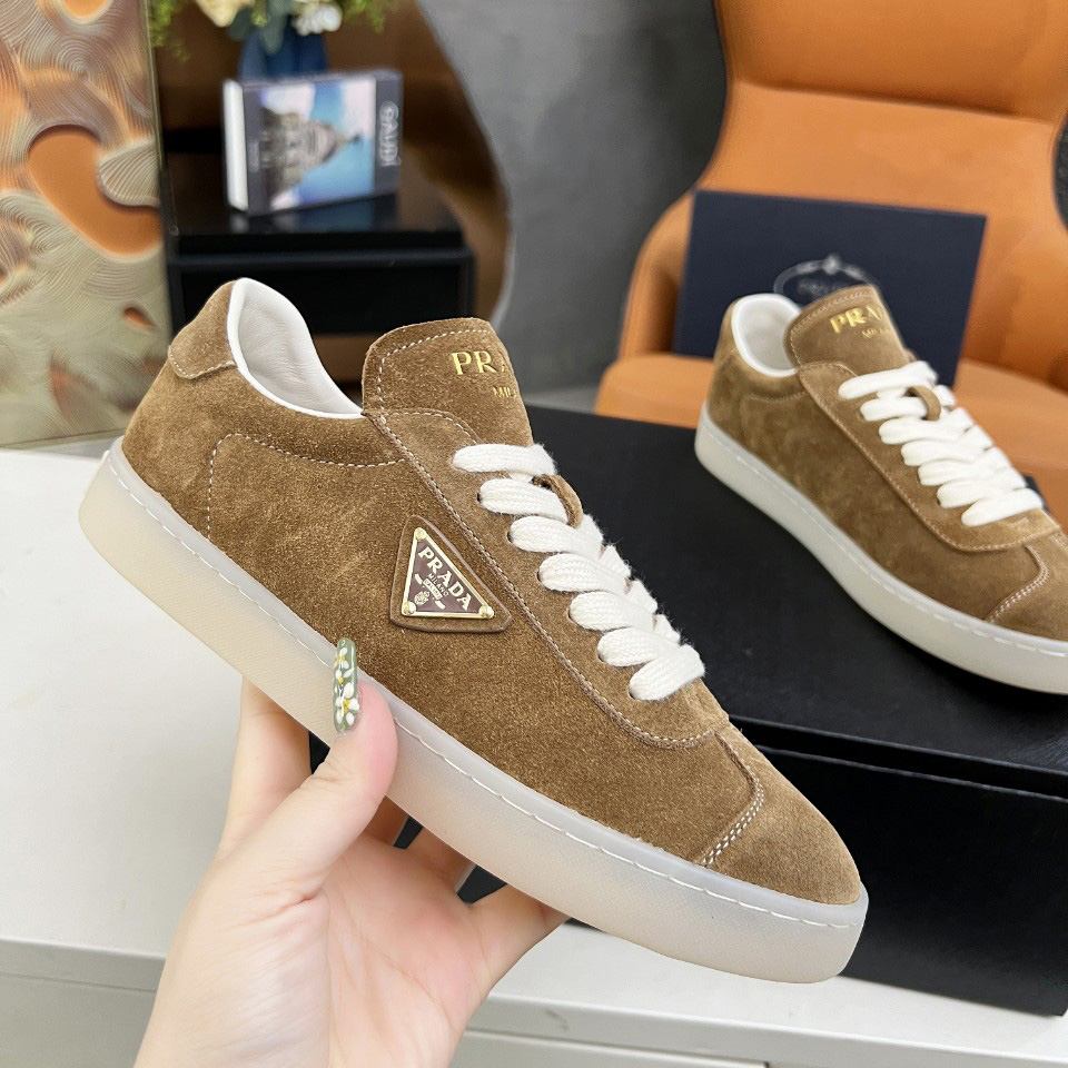 Prada Lane Suede Sneakers - DesignerGu