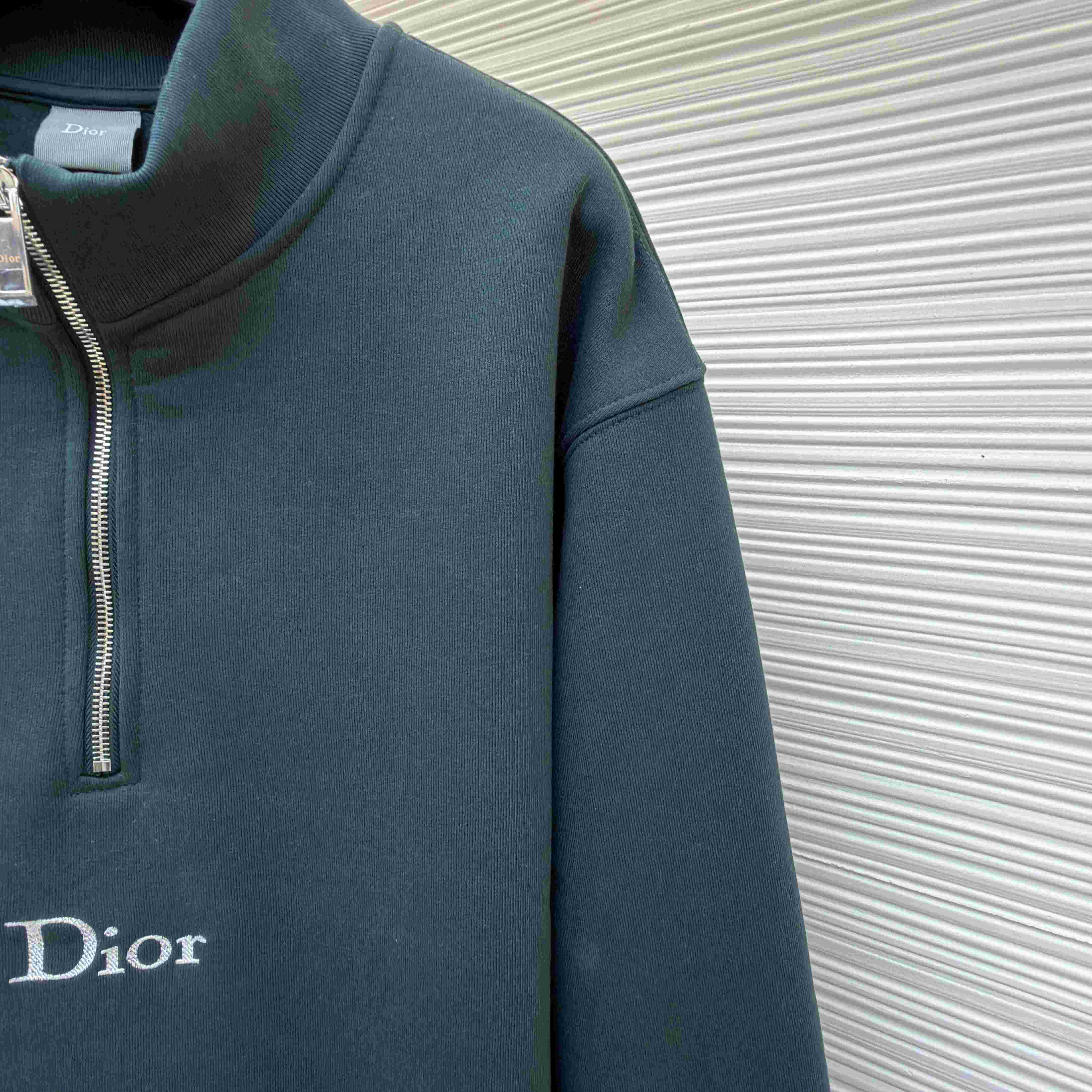 Dior Sweatshirt With Zipped Neckline - DesignerGu