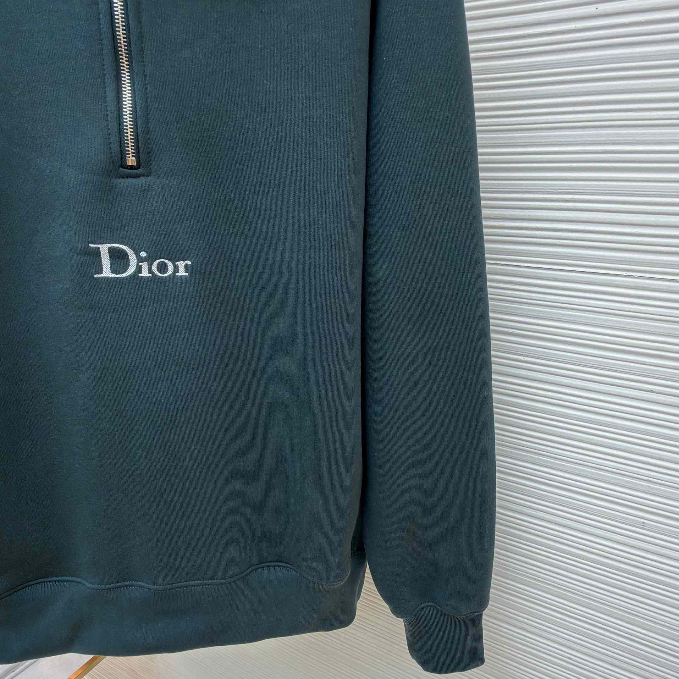 Dior Sweatshirt With Zipped Neckline - DesignerGu