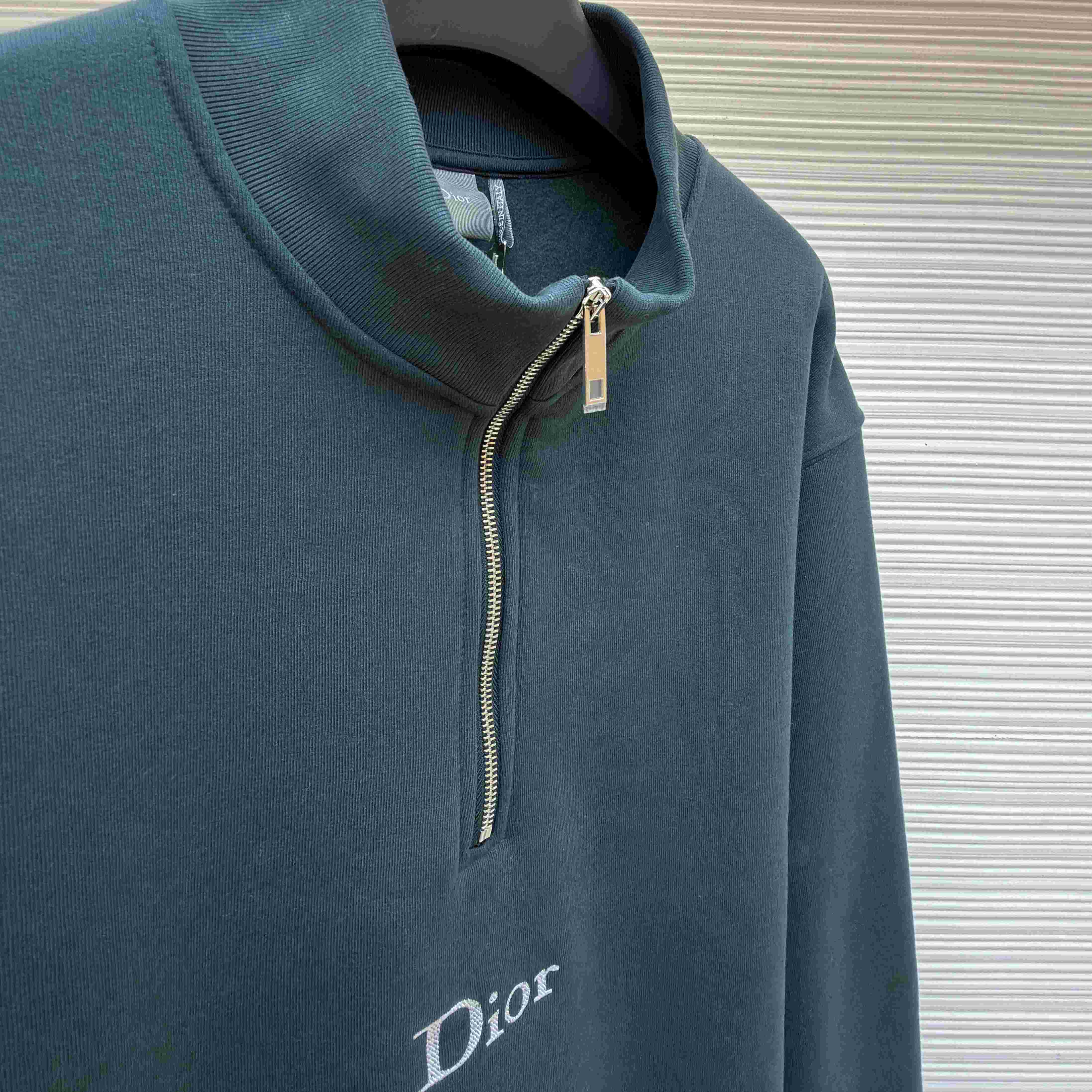 Dior Sweatshirt With Zipped Neckline - DesignerGu