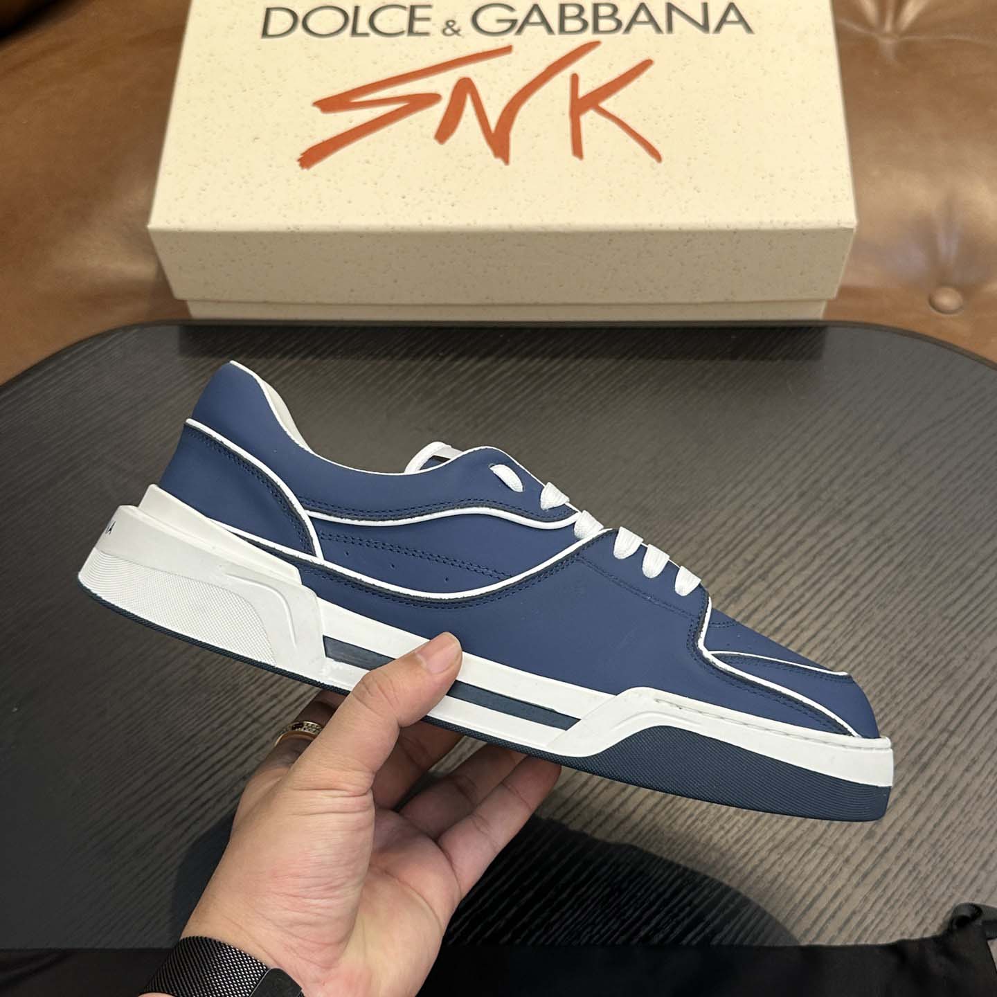 Dolce & Gabbana New Roma Leather Sneakers - DesignerGu