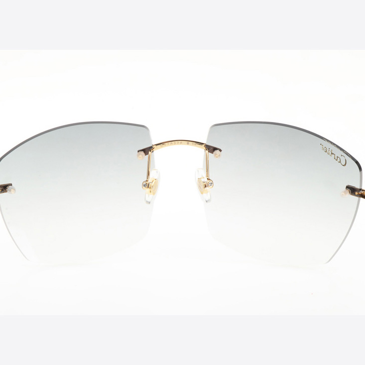 Cartier CT 4189706 Black Wood Sunglasses In Gold Gradient Grey - DesignerGu