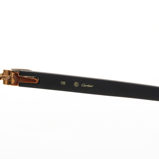 Cartier CT 4189706 Black Wood Sunglasses In Gold Gradient Brown - DesignerGu