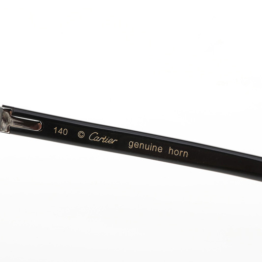 Cartier CT 4189706 Black Buffalo Sunglasses In Silver Gradient Grey - DesignerGu