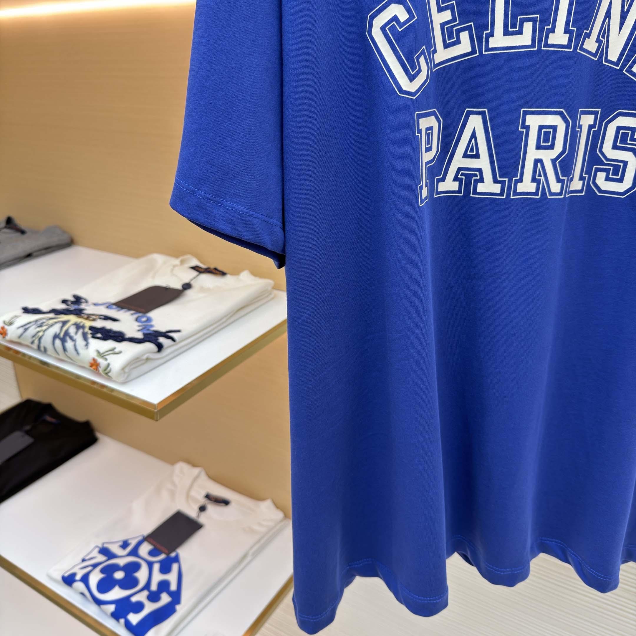 Celine Loose T-shirt In Cotton Jersey - DesignerGu