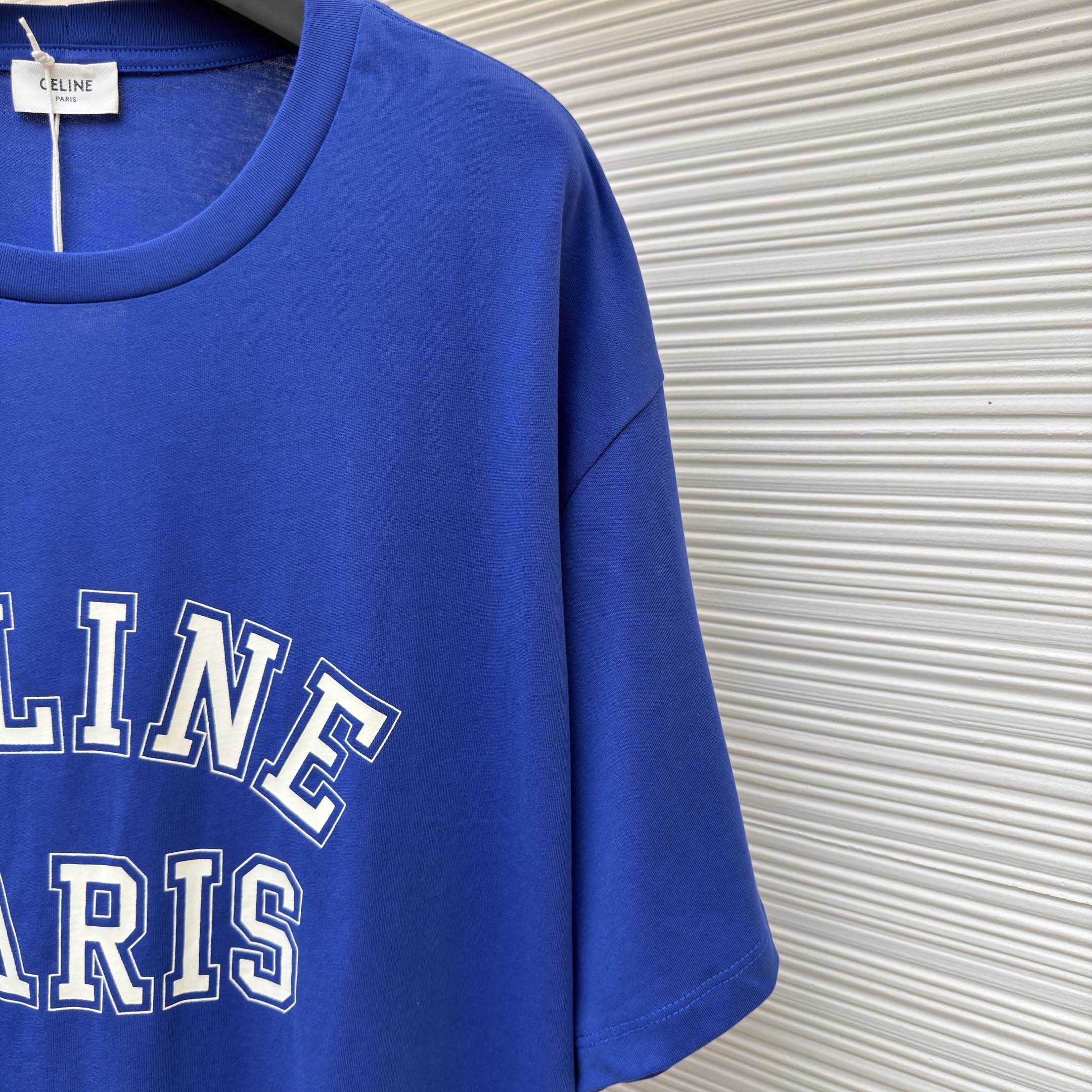 Celine Loose T-shirt In Cotton Jersey - DesignerGu