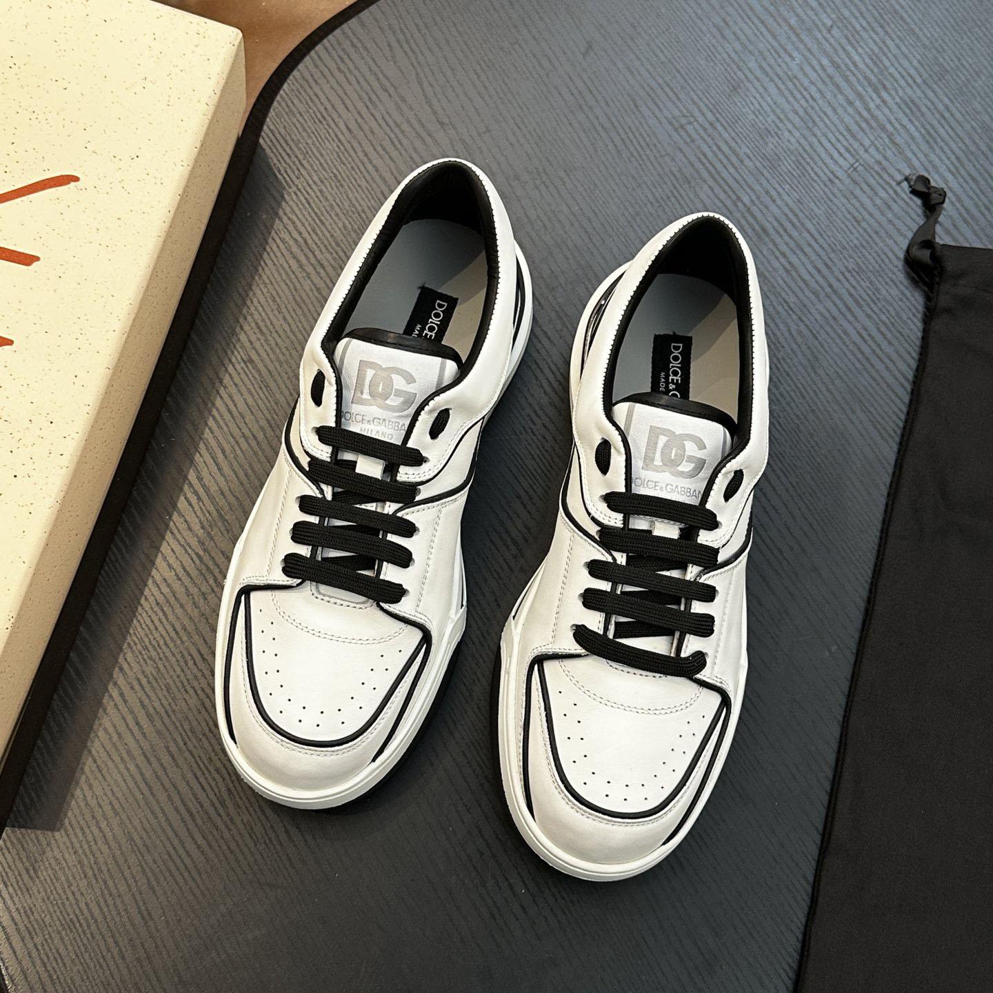 Dolce & Gabbana  New Roma Leather Sports Shoes - DesignerGu