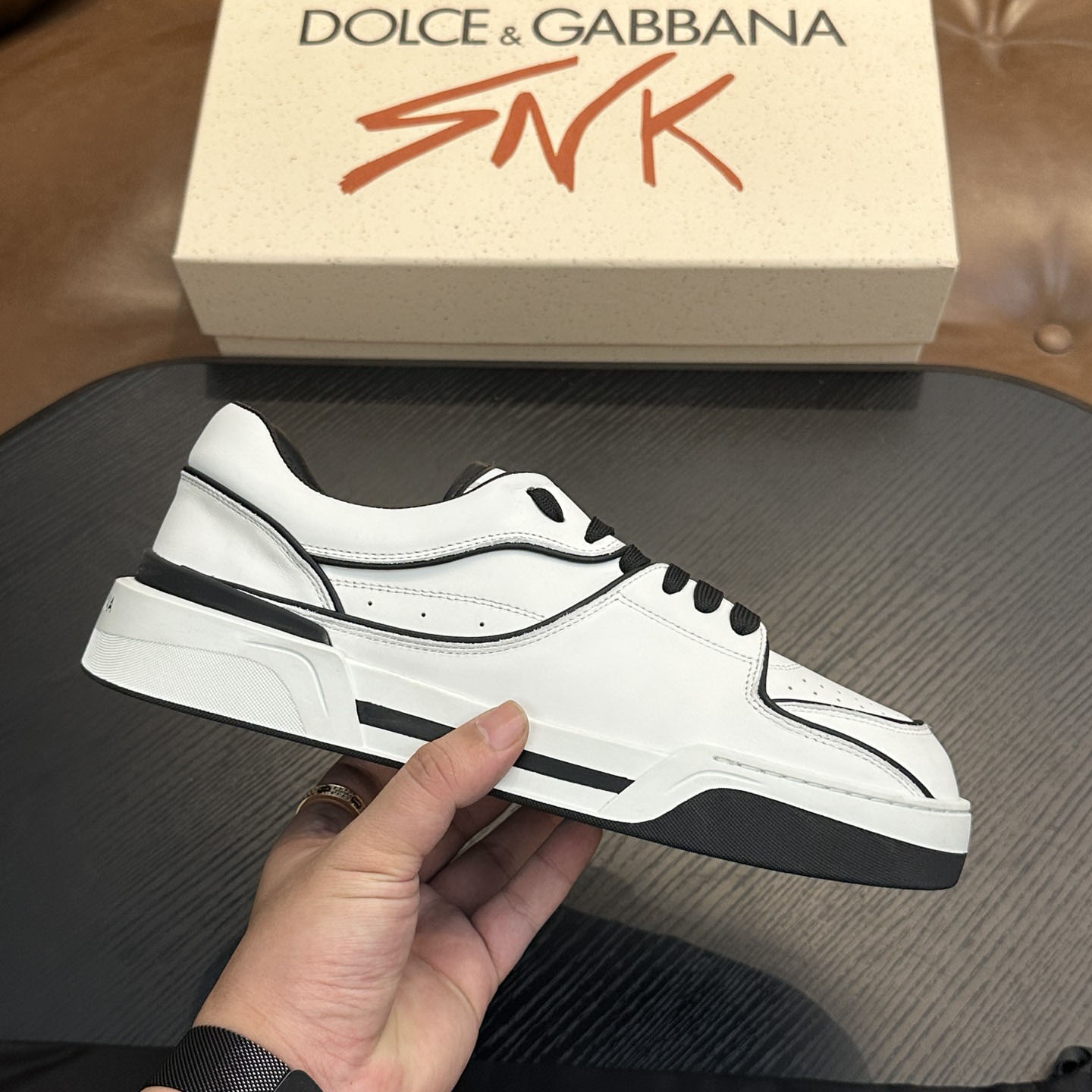 Dolce & Gabbana  New Roma Leather Sports Shoes - DesignerGu