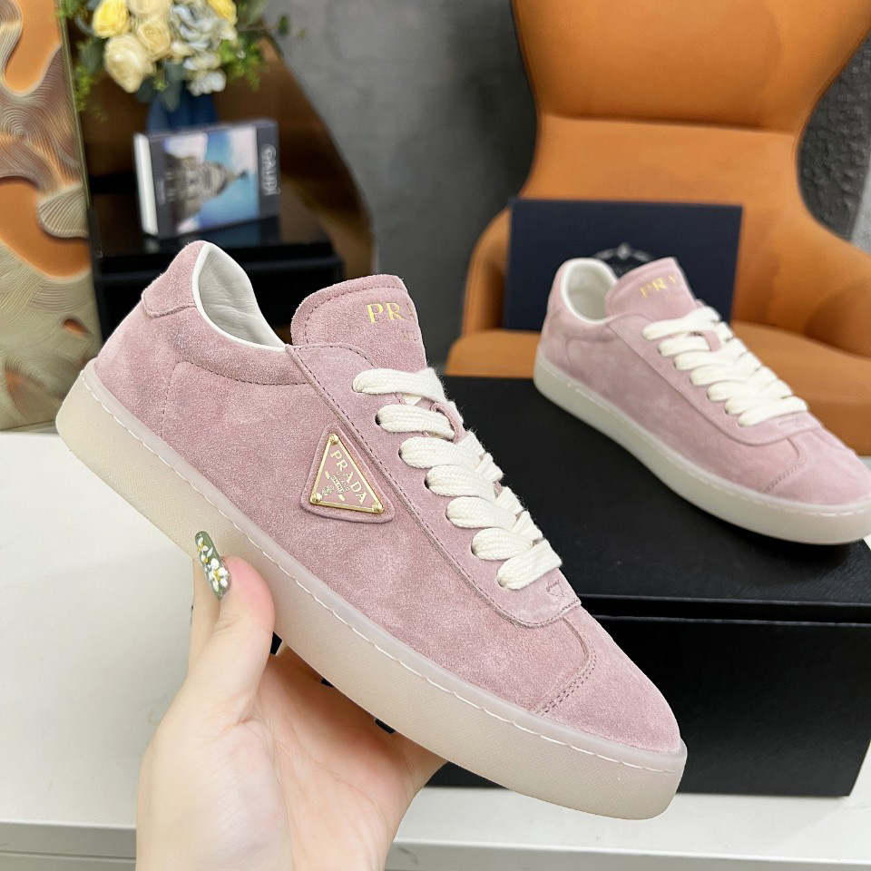 Prada Lane Suede Sneakers - DesignerGu