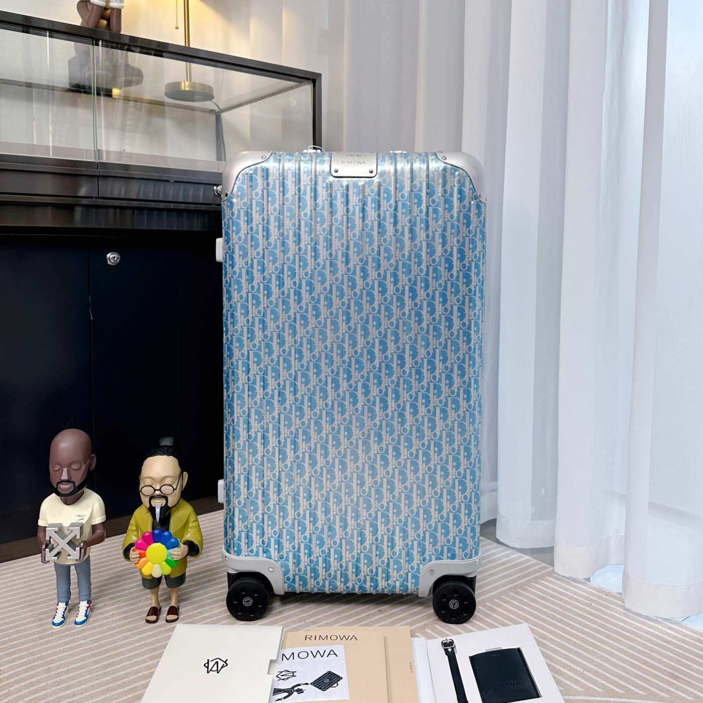 Christian Dior x Rimowa Aluminum Gradient Cabin Luggage - DesignerGu