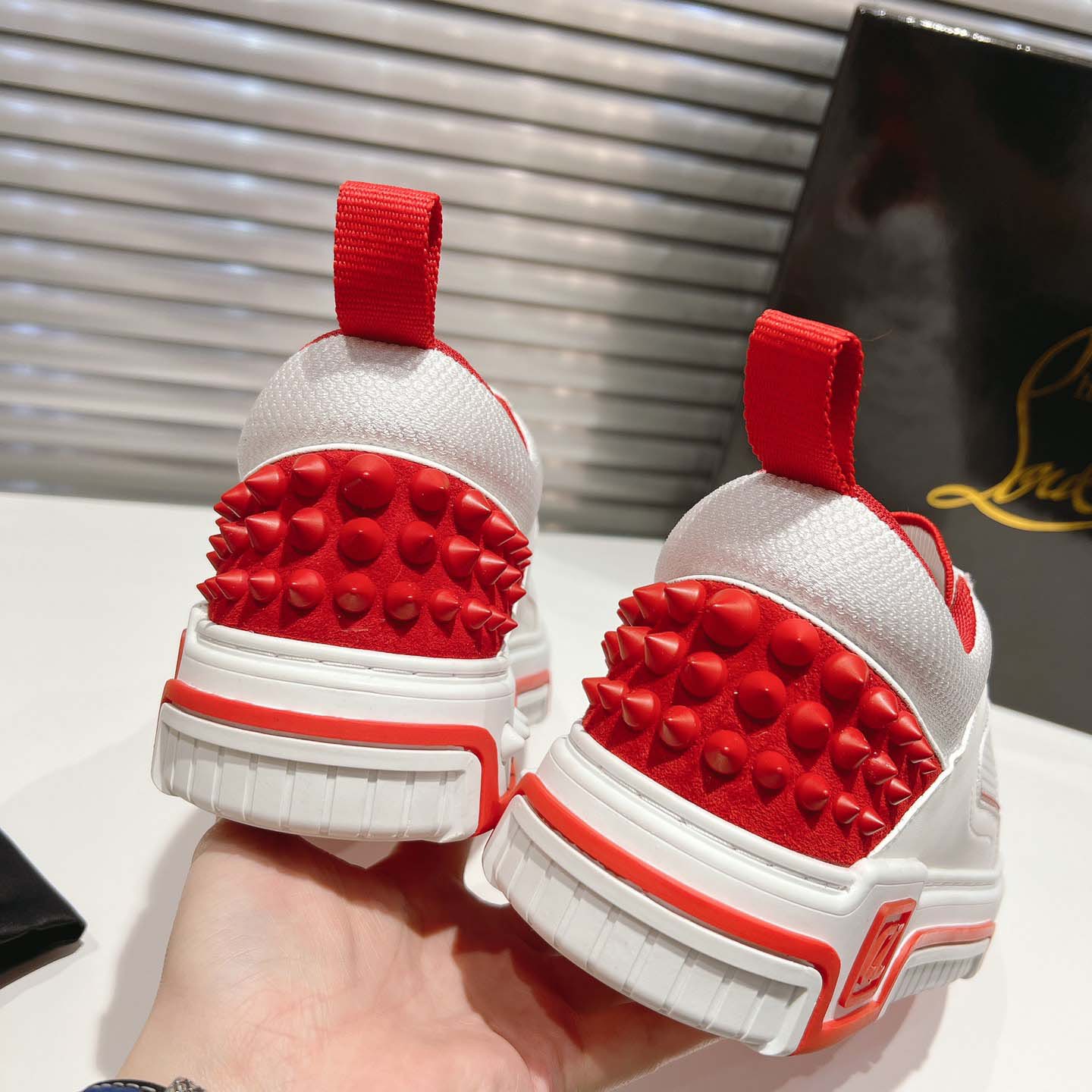 Christian Louboutin Astroloubi Leather Sneakers - DesignerGu