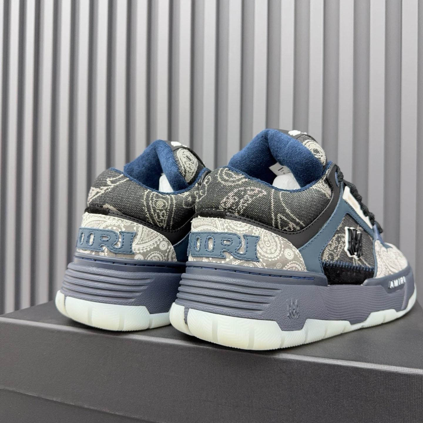 Amir Blue Bandana Jacquard MA-1 Sneakers - DesignerGu