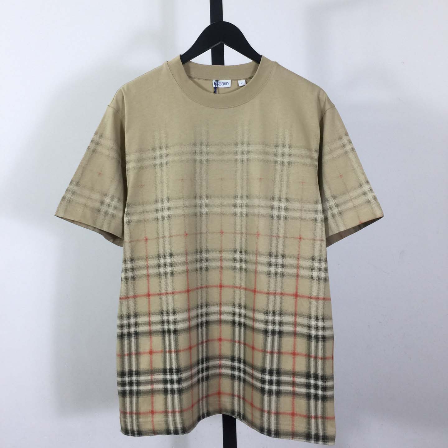 Burberry Gradient Check Cotton T-shirt - DesignerGu