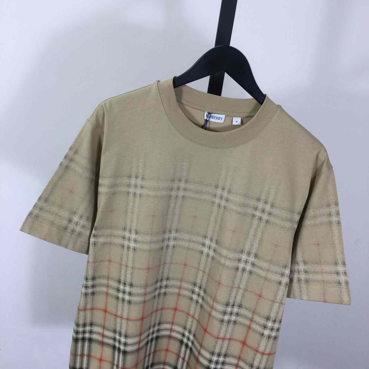 Burberry Gradient Check Cotton T-shirt - DesignerGu