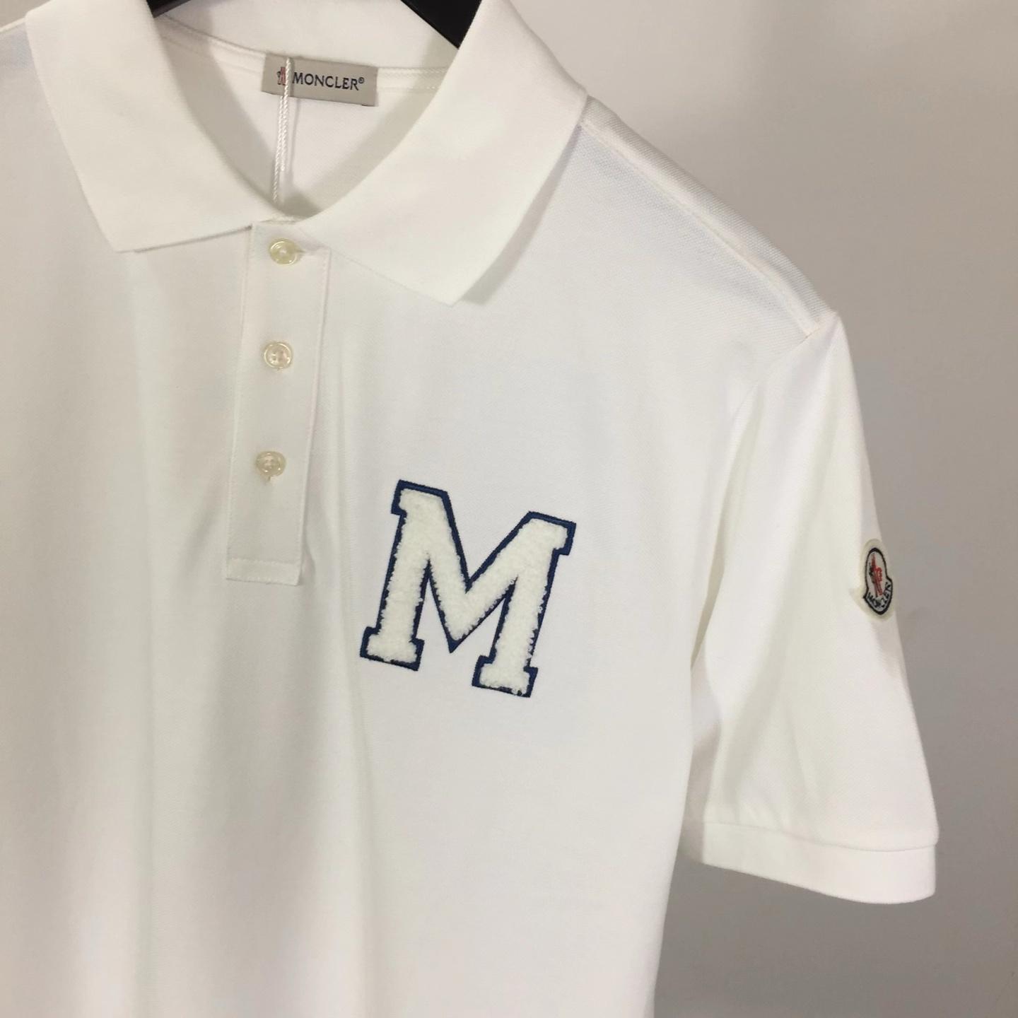 Moncler Monogram Cotton Piquet Polo Shirt - DesignerGu