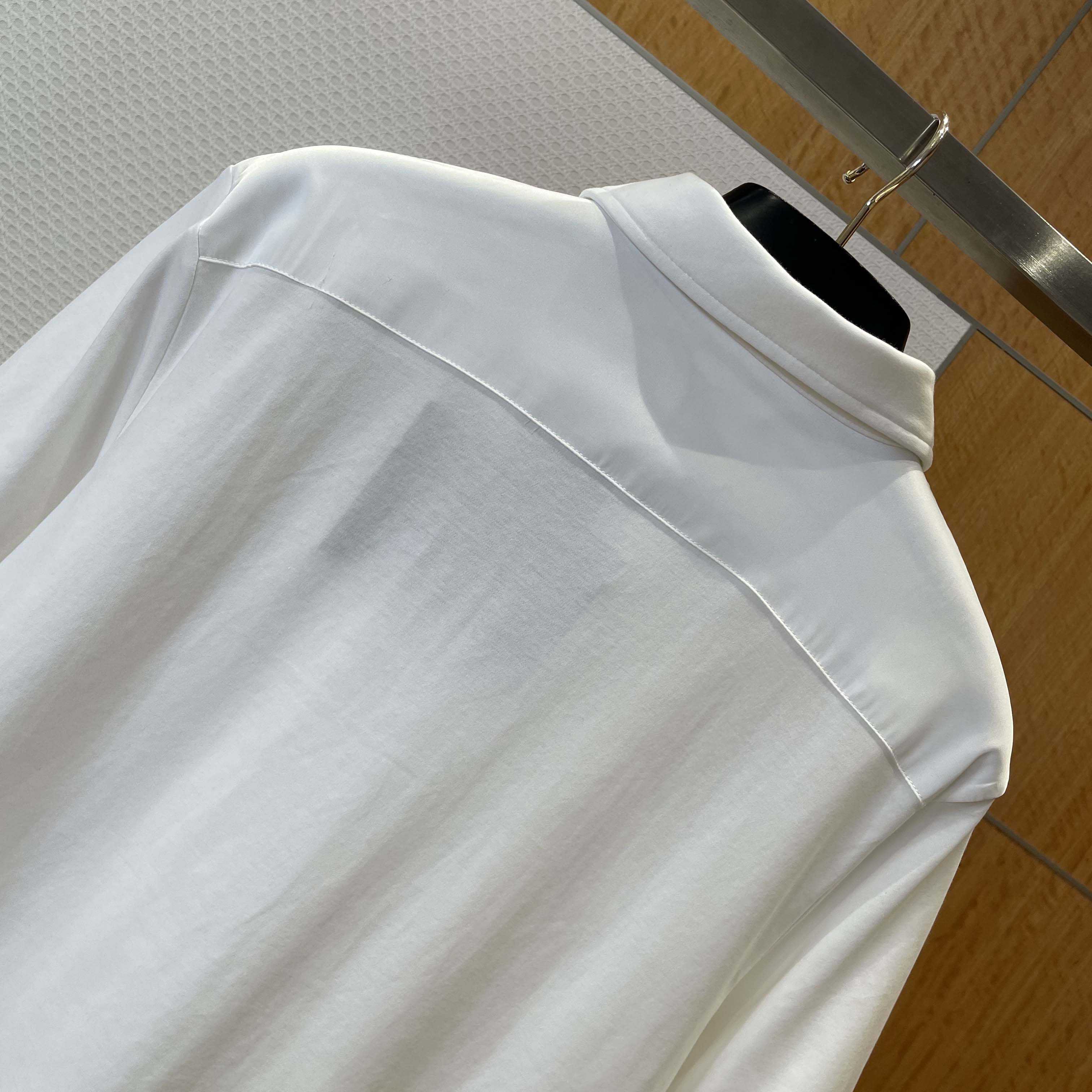 Prada Stretch Cotton Polo Shirt With Re-Nylon Details - DesignerGu