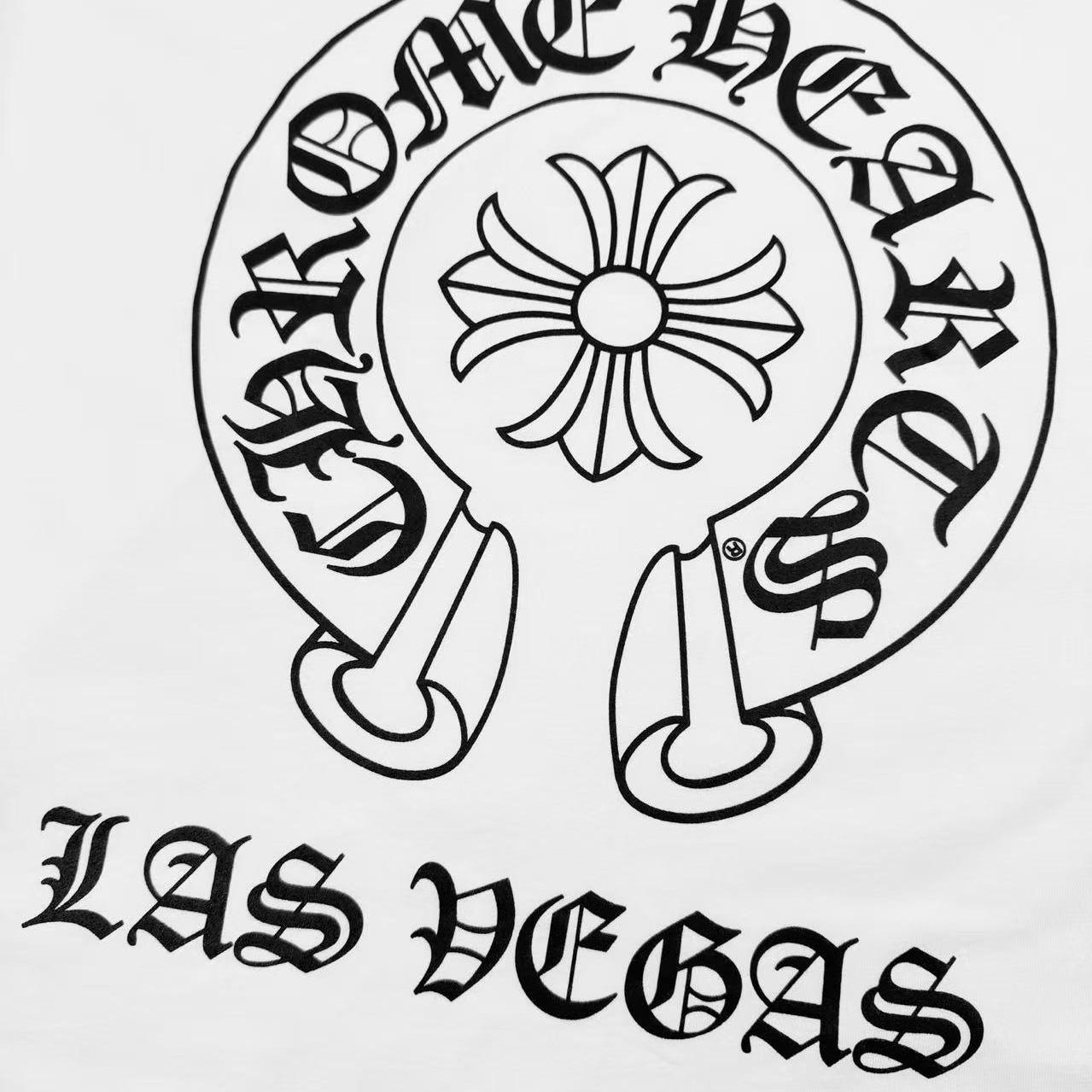 Chrome Hearts Las Vegas Exclusive Horseshoe Logo Pocket T-Shirt 'White' - DesignerGu