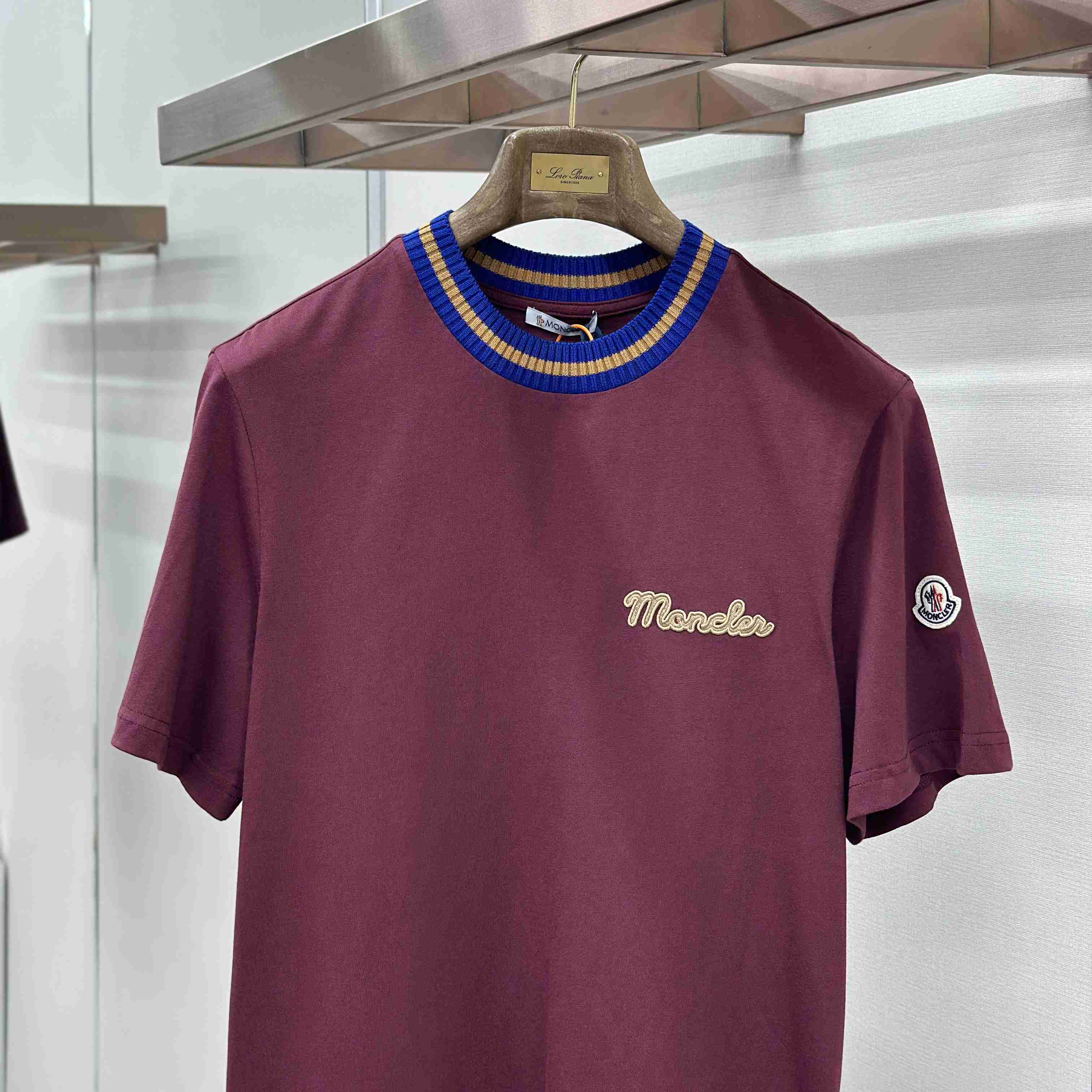 Moncler Embroidered Logo Cotton T-Shirt - DesignerGu