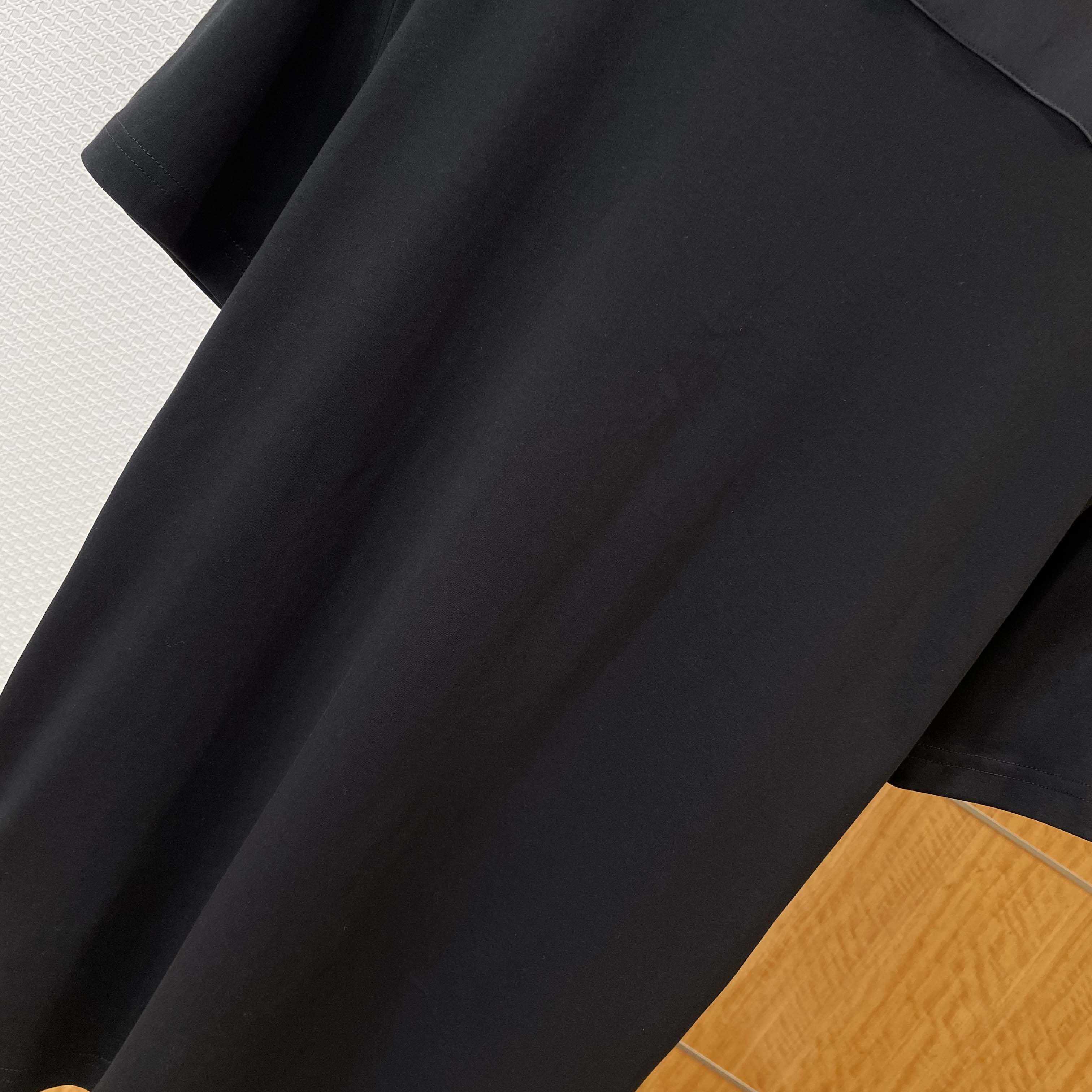 Prada Stretch Cotton Polo Shirt With Re-Nylon Details - DesignerGu