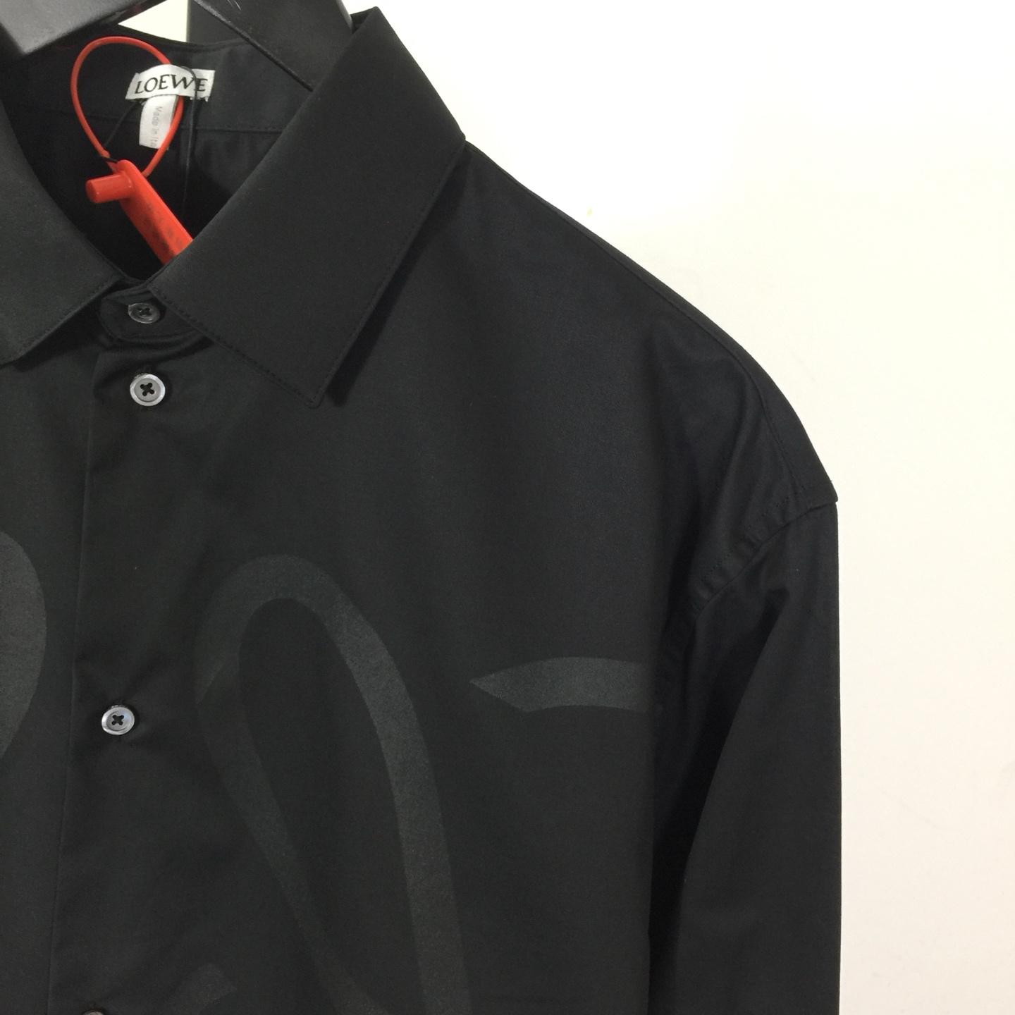 Loewe Embossed Logo Shirt - black - DesignerGu