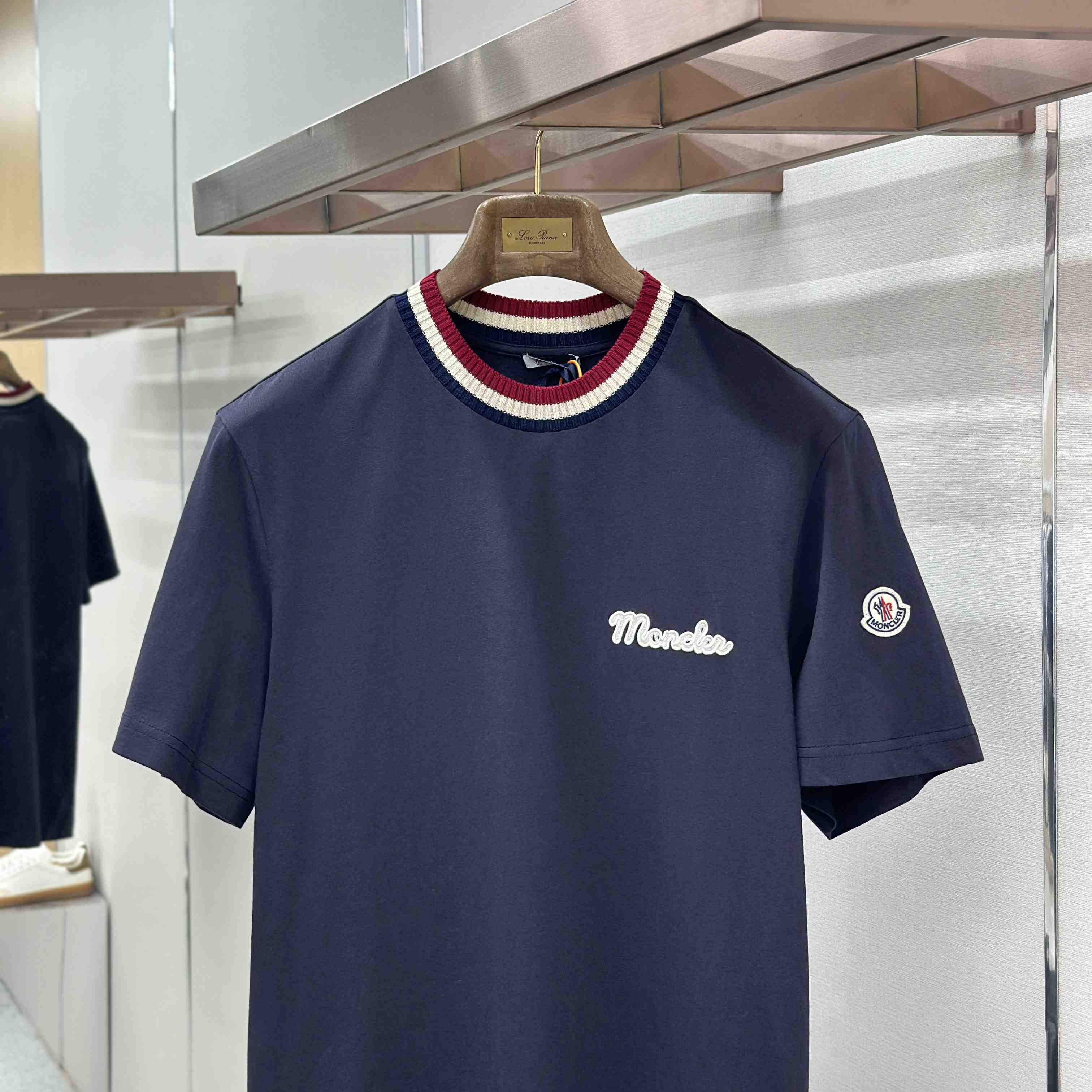 Moncler Embroidered Logo Cotton T-Shirt - DesignerGu