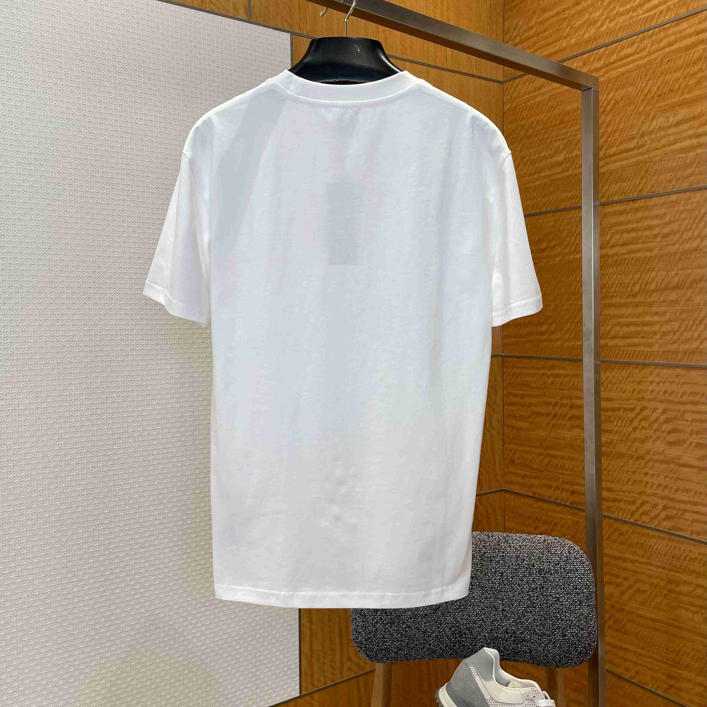 Dior T-Shirt with Dior Embroidery White - DesignerGu