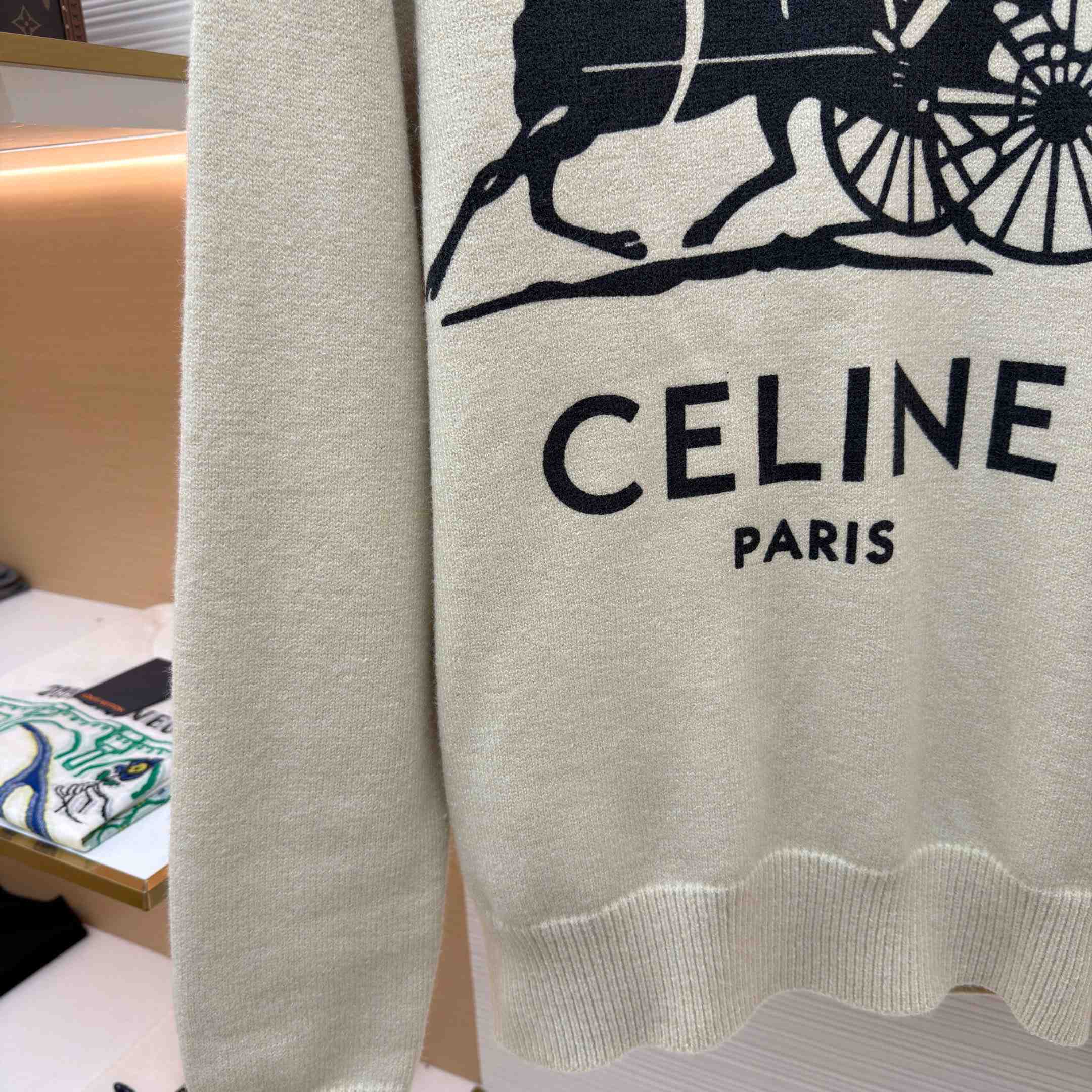 Celine Crewneck Sweater IN Cashmere - DesignerGu