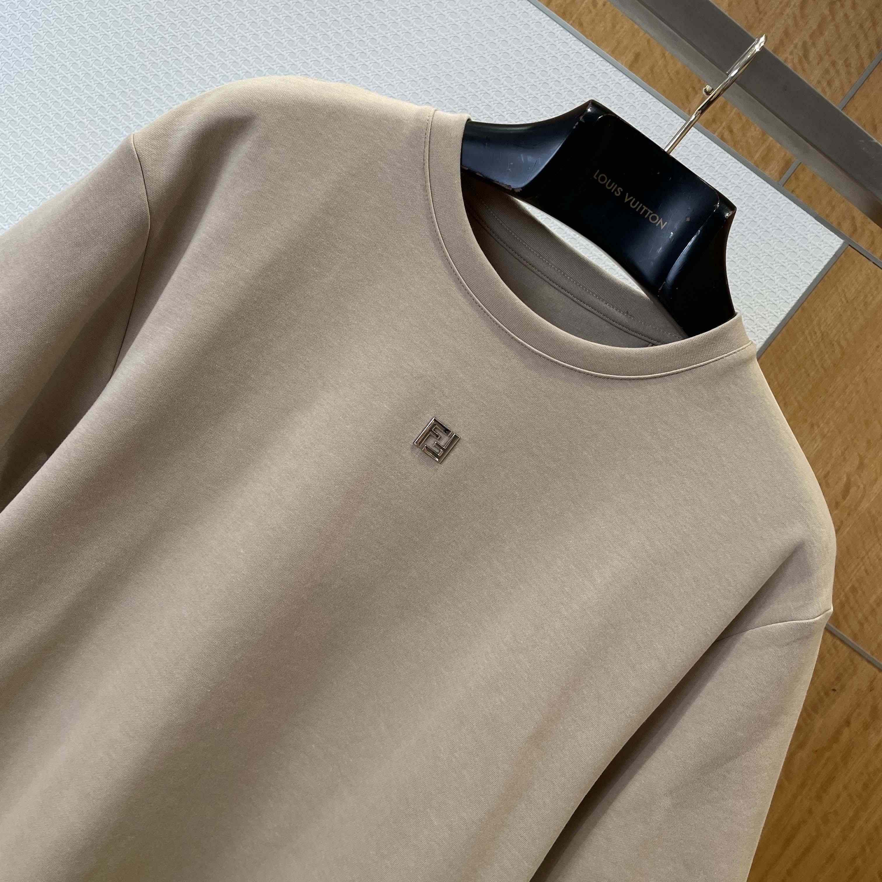 Fendi Beige Cotton T-shirt - DesignerGu