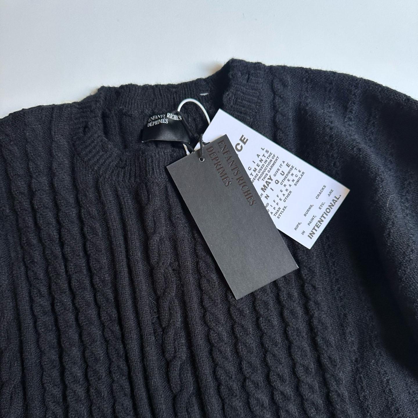 Enfants Riches Déprimés Oversized Cable-knit Cashmere Sweater - DesignerGu