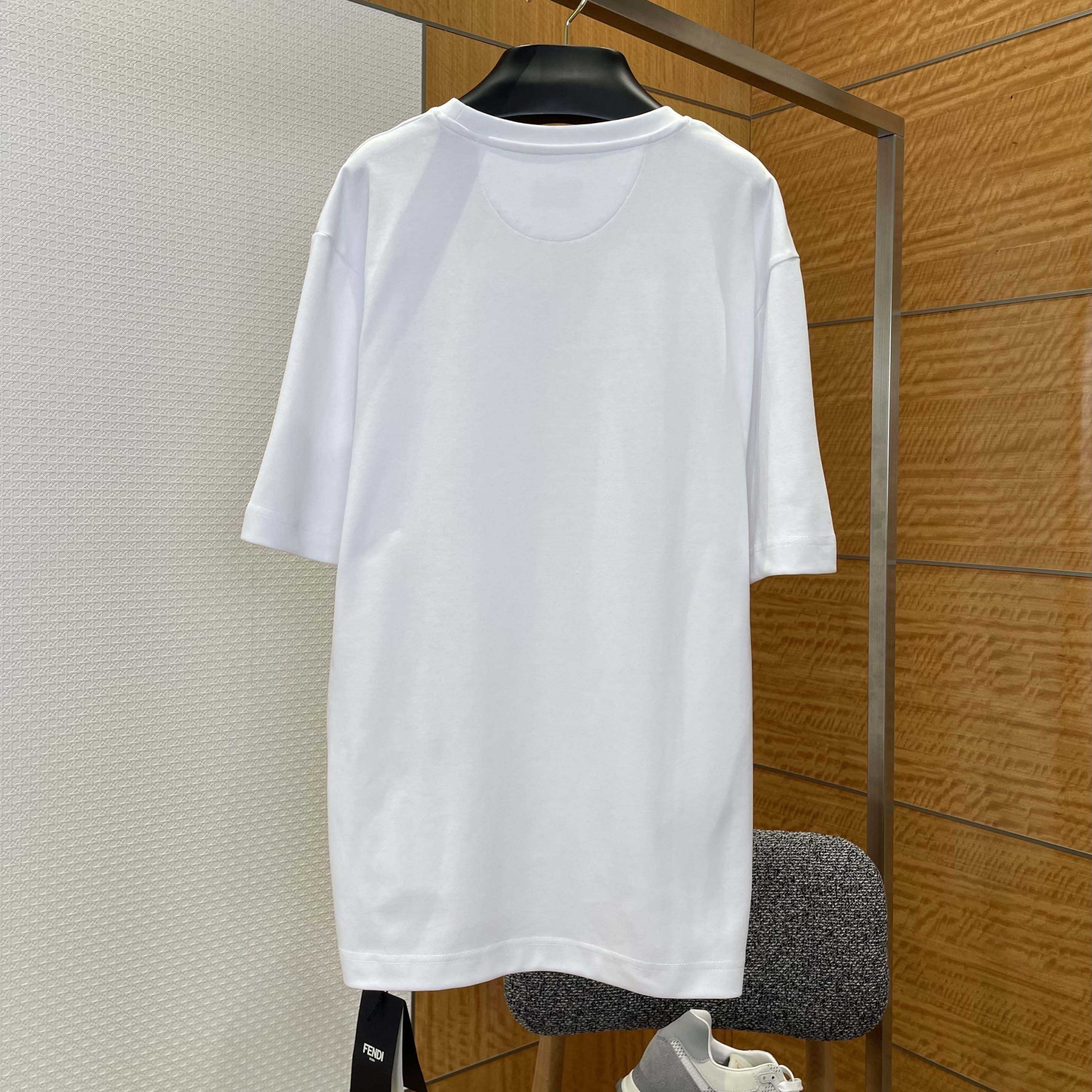 Fendi White Cotton T-shirt - DesignerGu